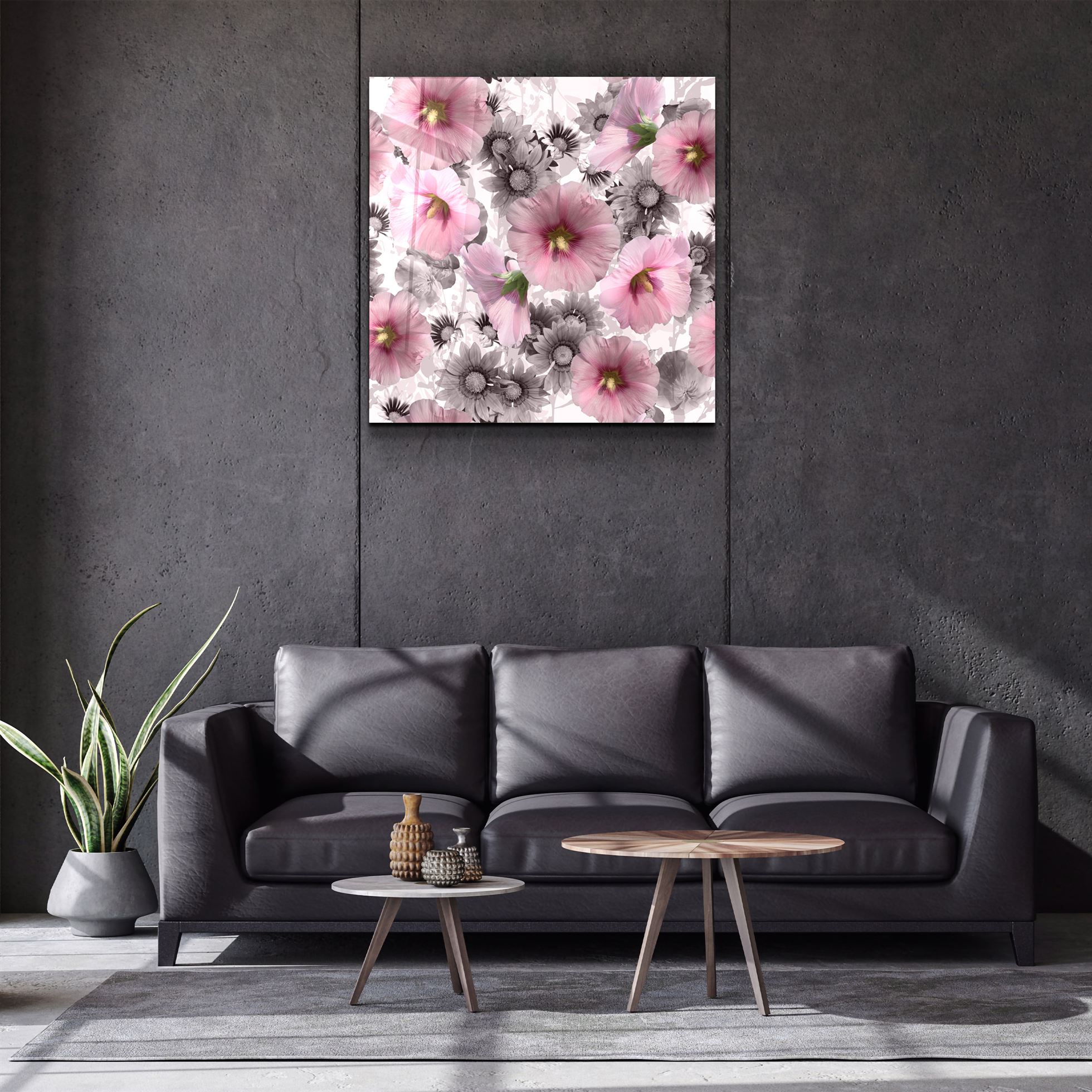 ・"Fleur"・Art mural en verre