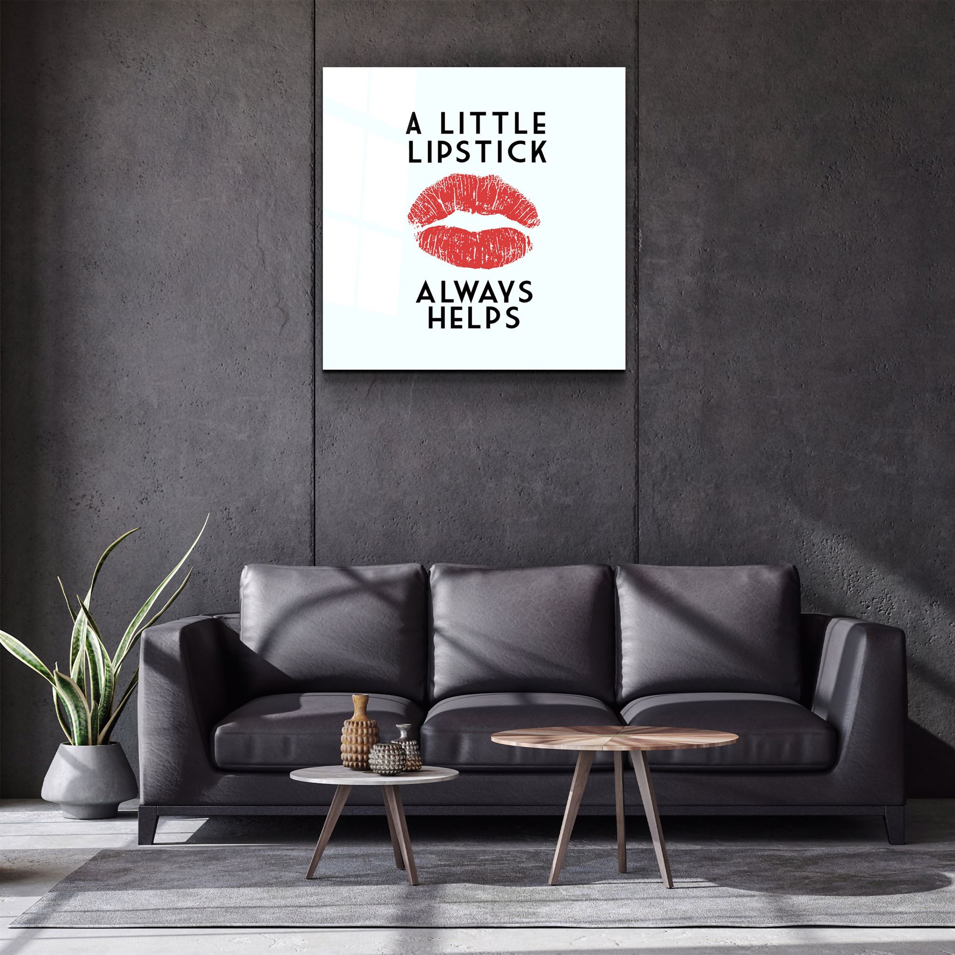 ・"Lipstick"・Glass Wall Art