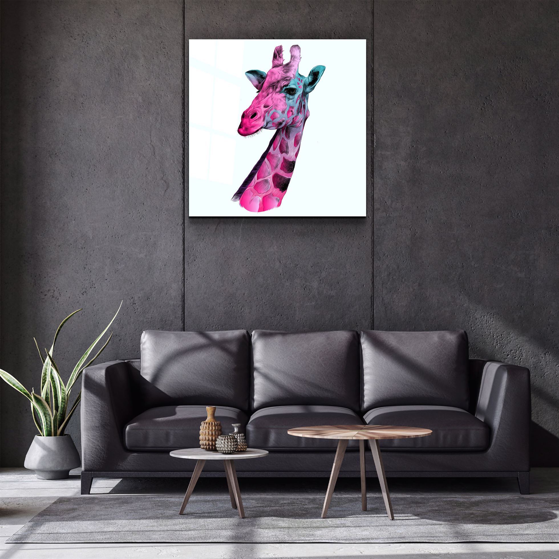 ・"Girafe"・Art mural en verre