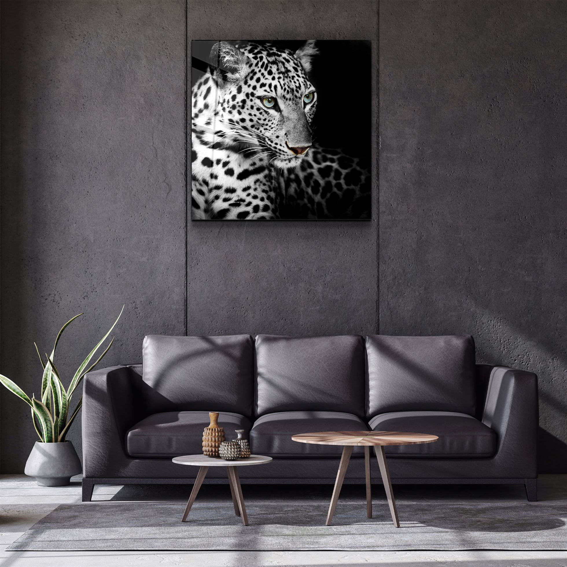 ・"Leopard"・Glass Wall Art