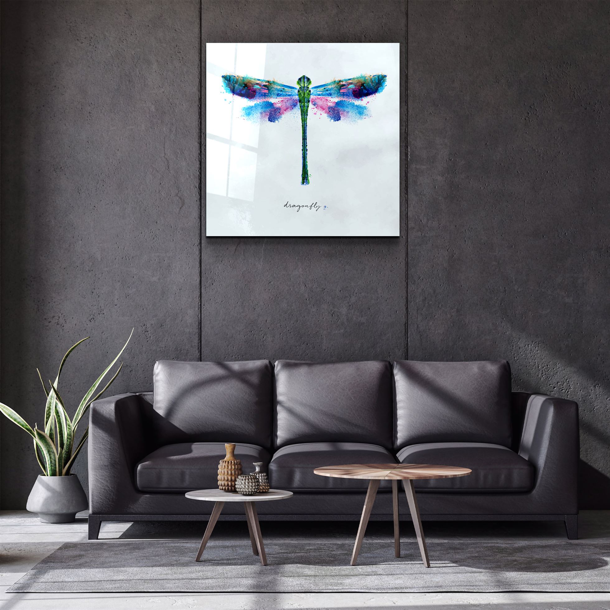 ・"Dragonfly"・Glass Wall Art