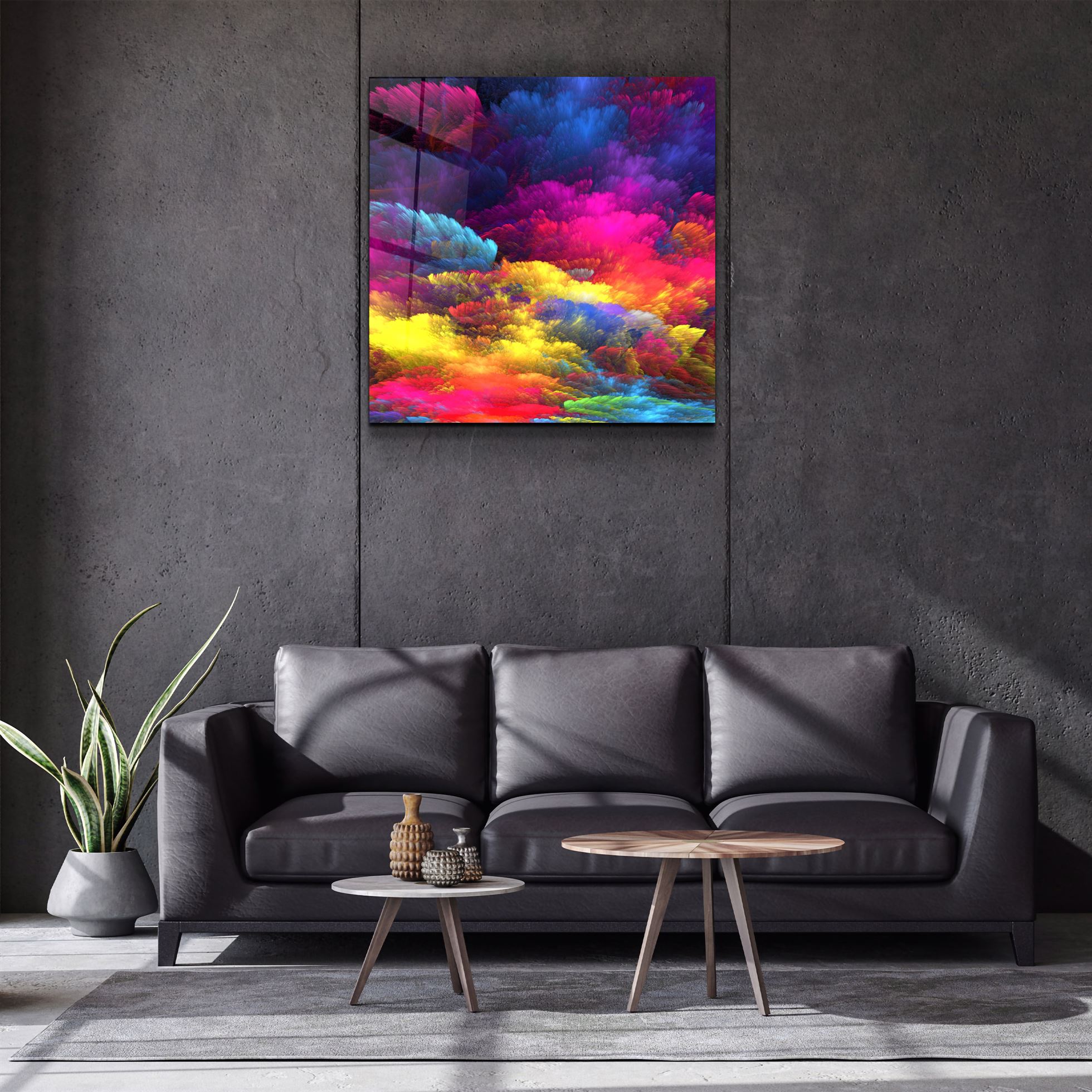 ・"Color Puff"・Art mural en verre