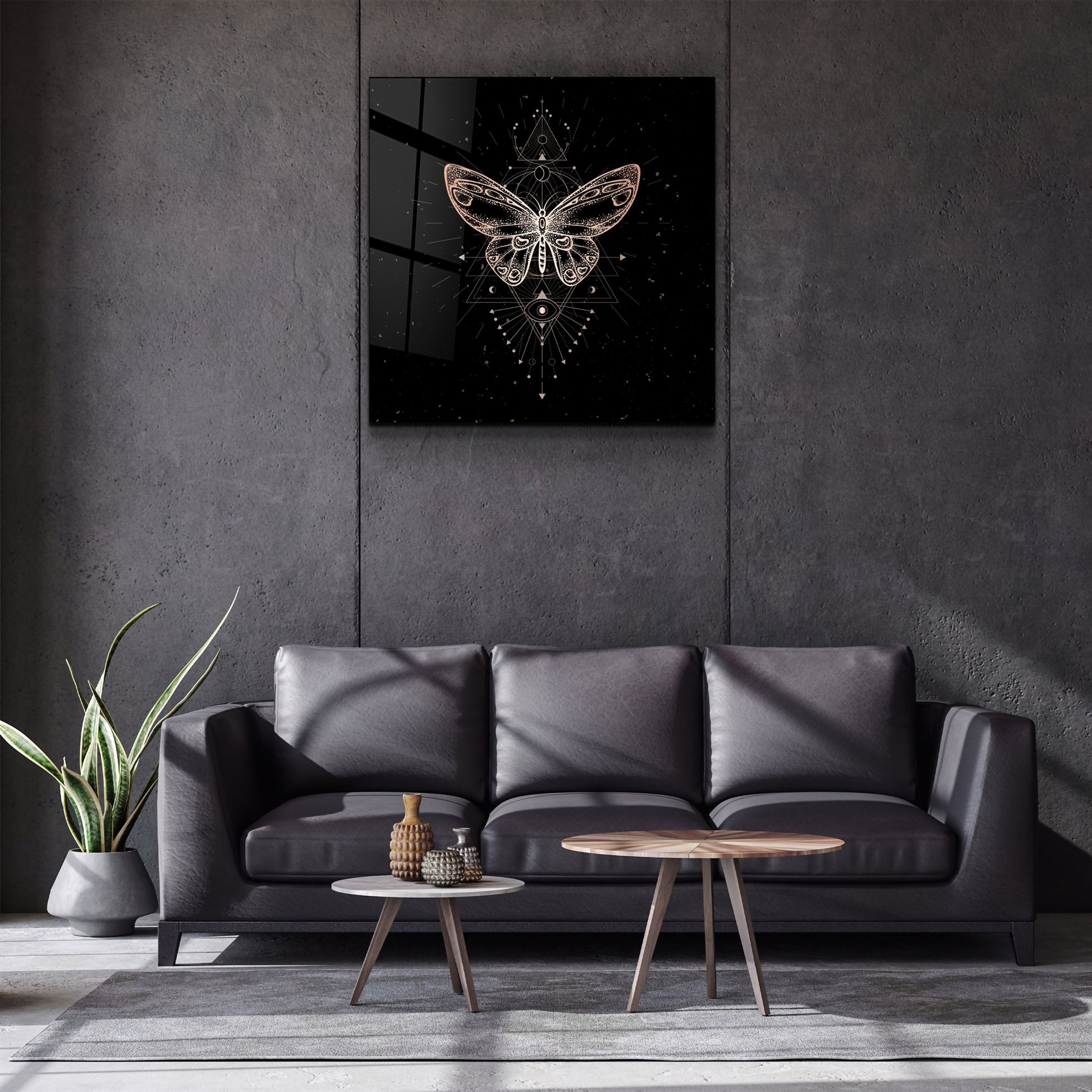 ・"Panneaux papillon"・Art mural en verre