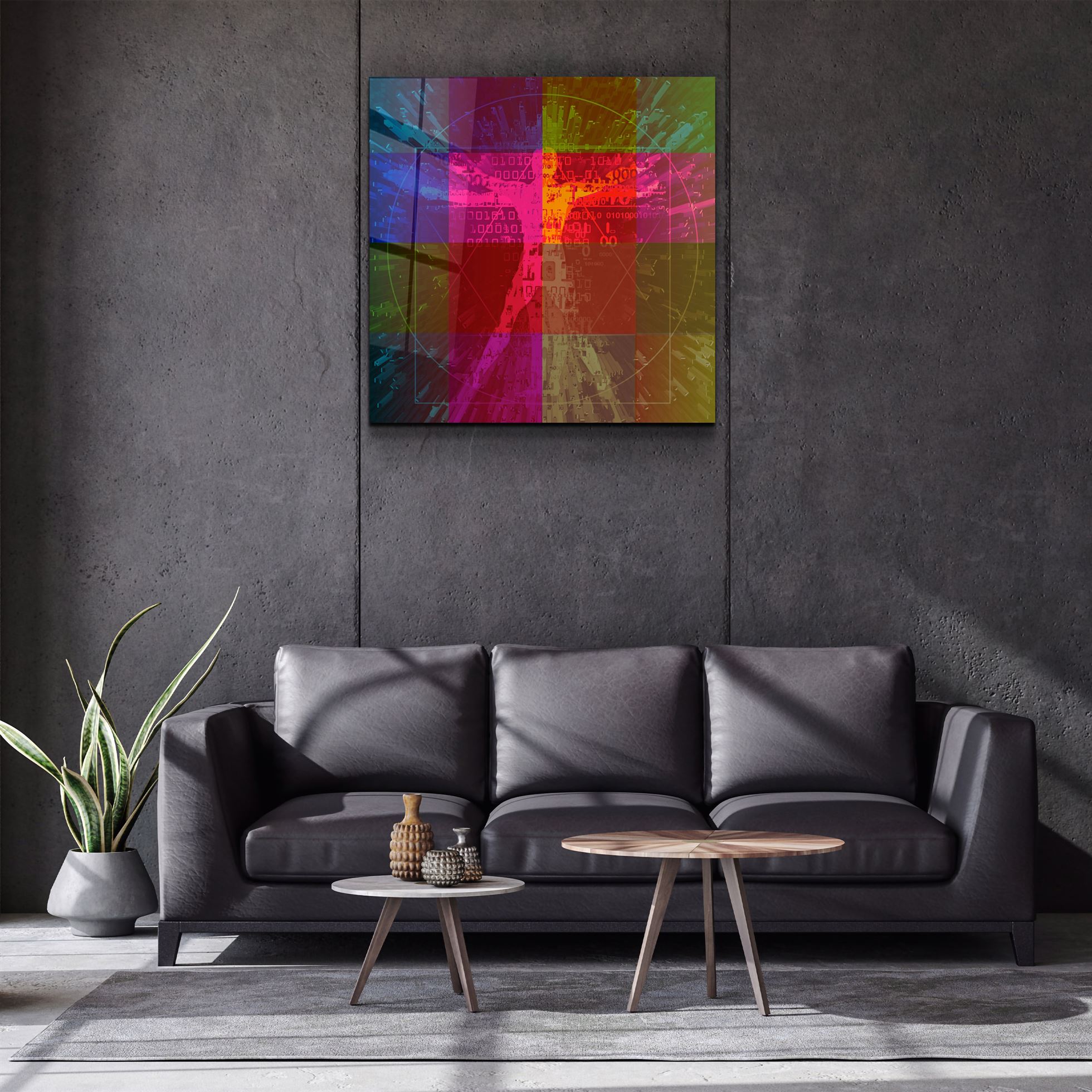 ・"Absctract Colors"・Glass Wall Art