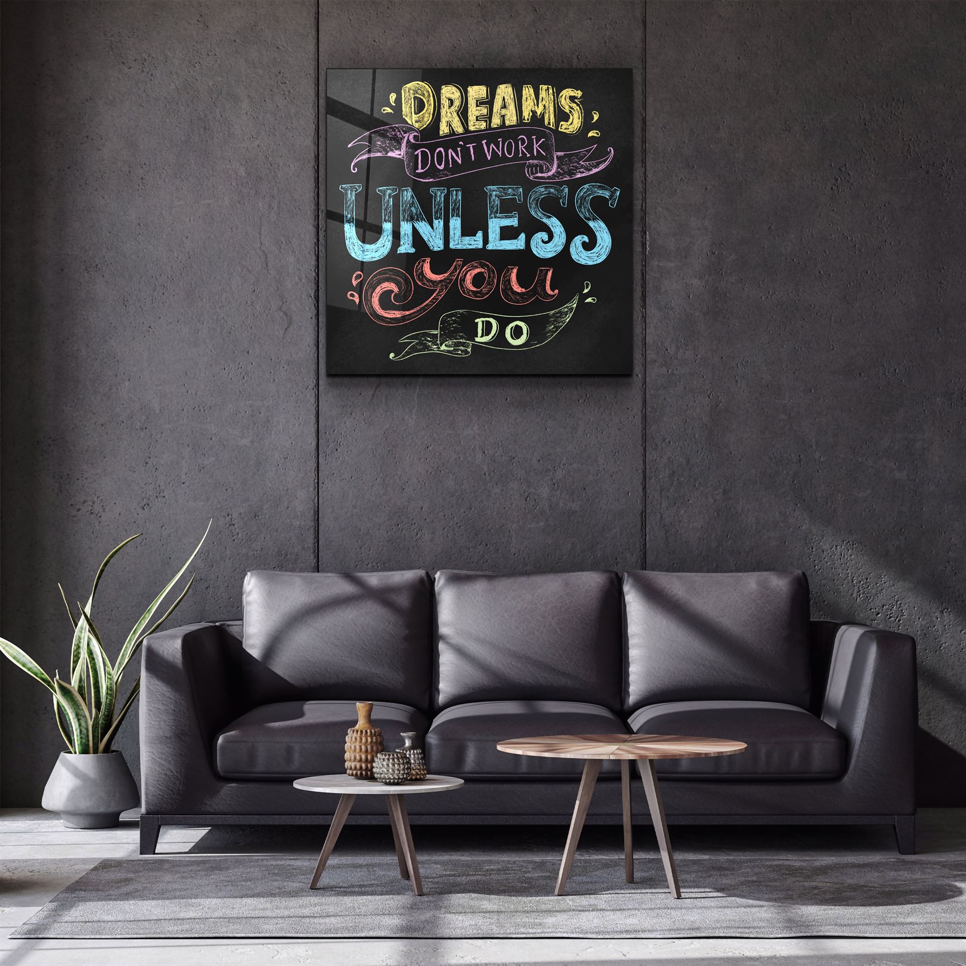 ・"Motto"・Glass Wall Art