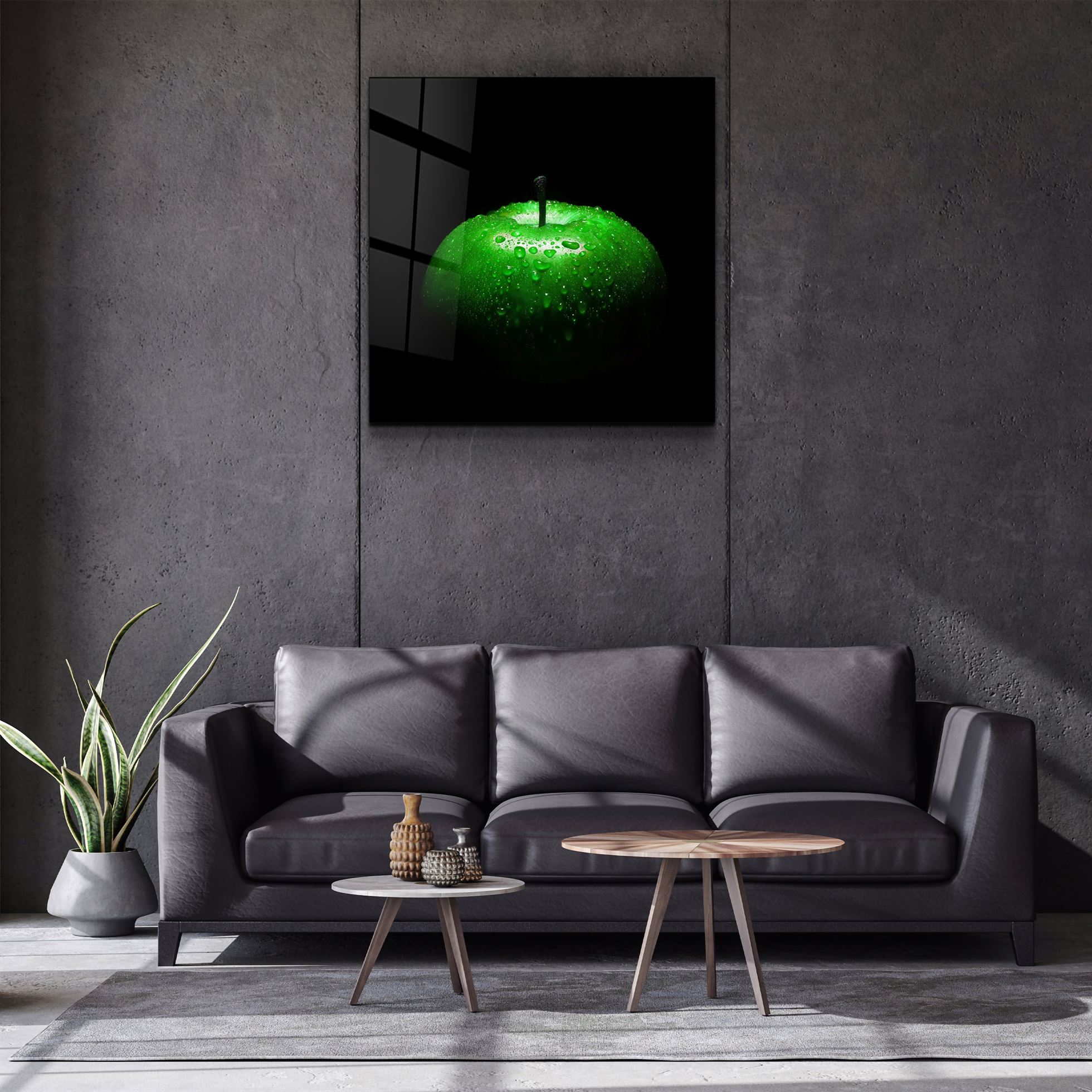 ・"Pomme verte"・Art mural en verre