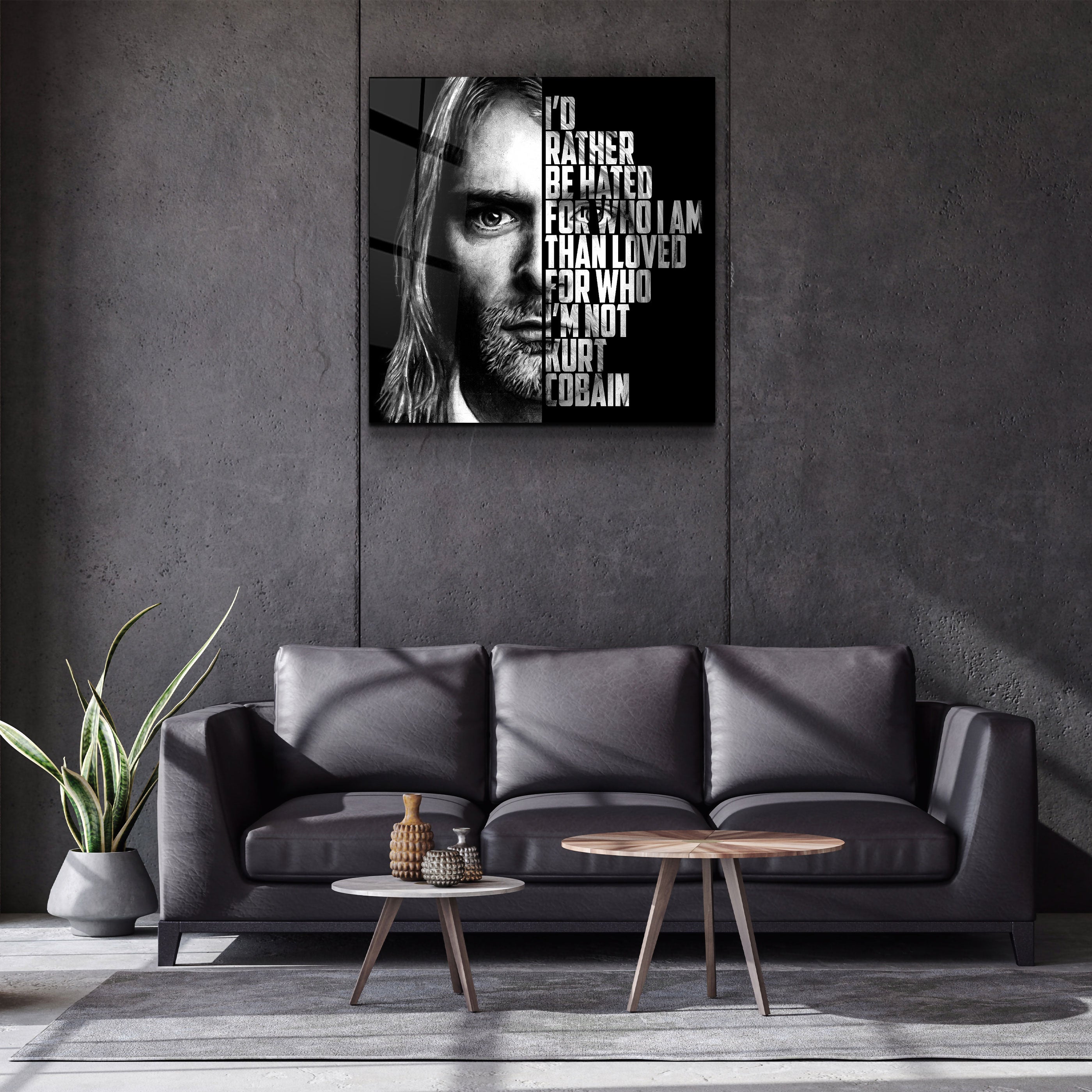 ・„Kurt Cobain“・Designer-Kollektion <tc>Glasbild</tc>