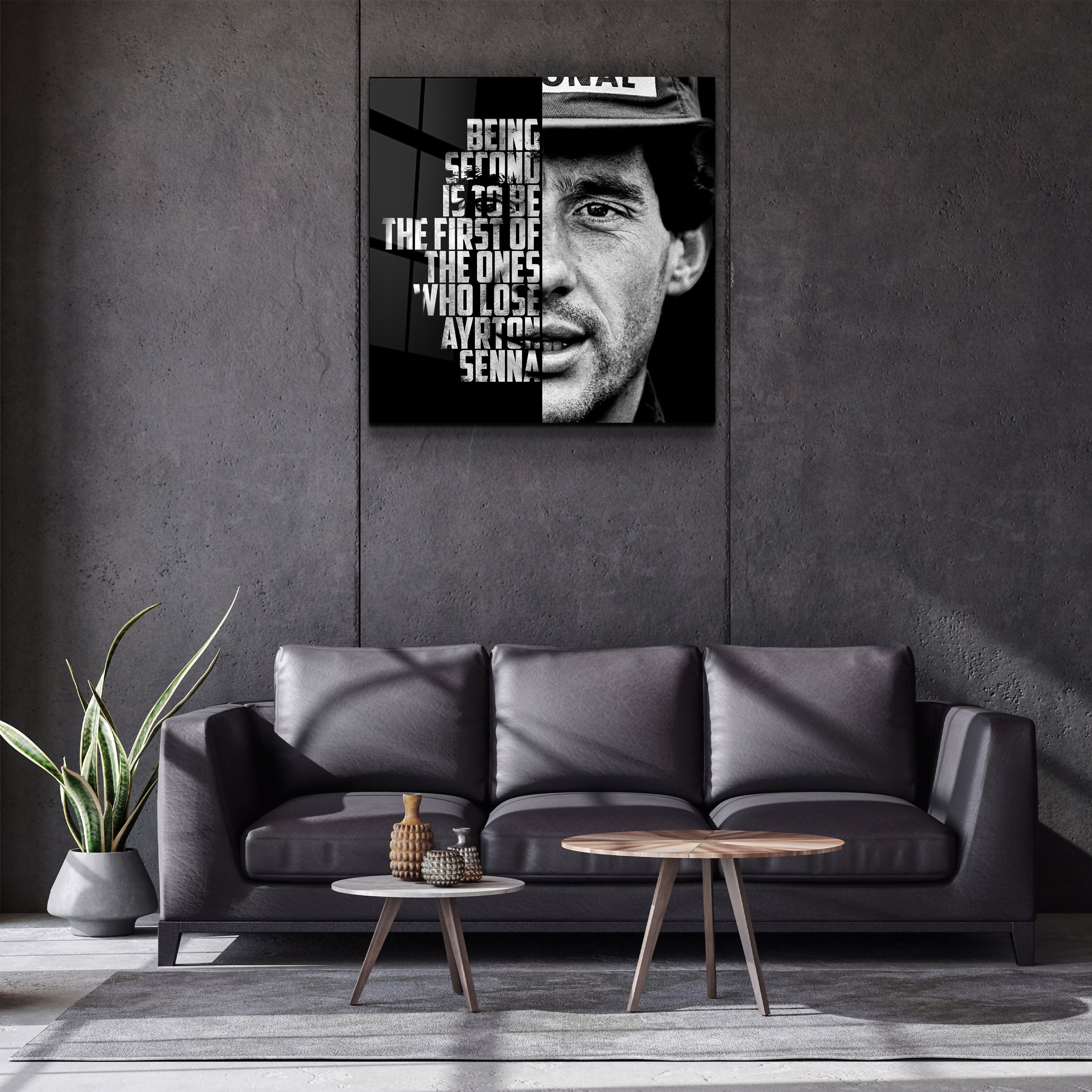 ・"Ayrton Senna"・Art mural en verre de la collection Designers