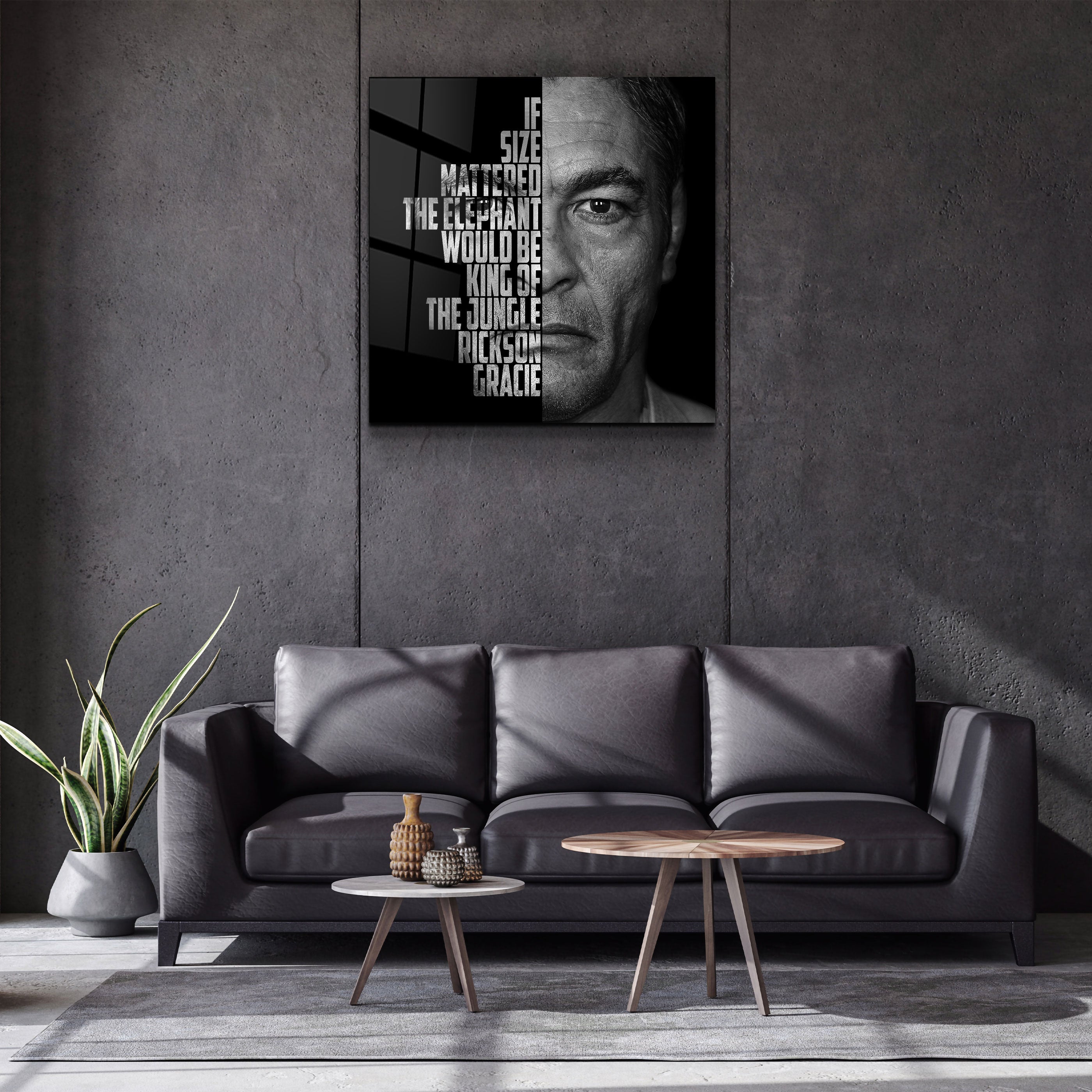 ・"Rickson Gracie"・Glass Wall Art