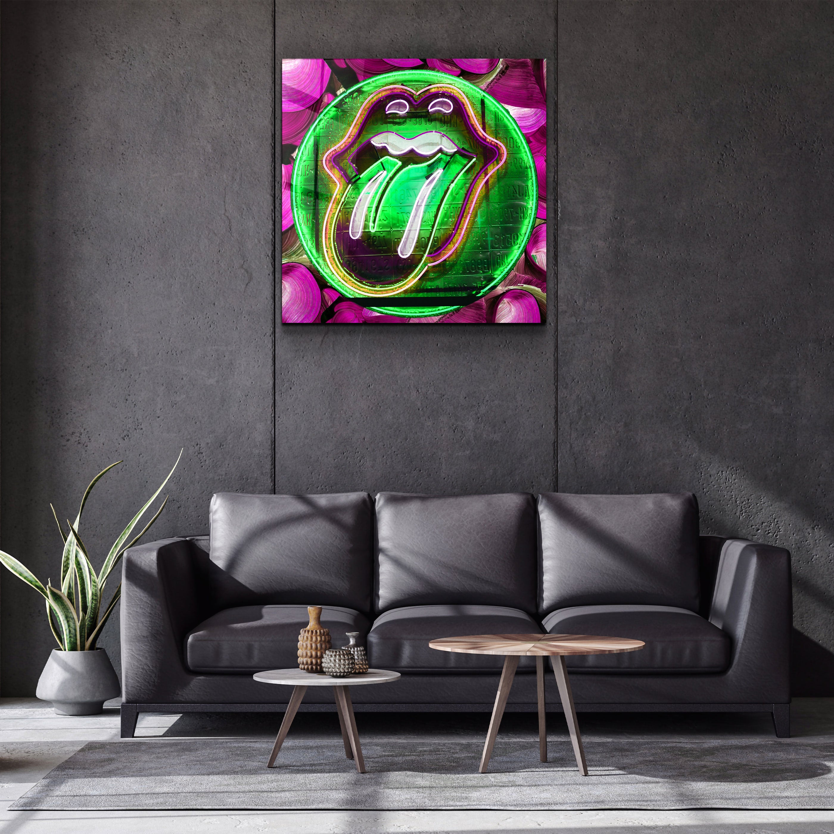 ・"The Green Pill For a Fun"・Glass Wall Art