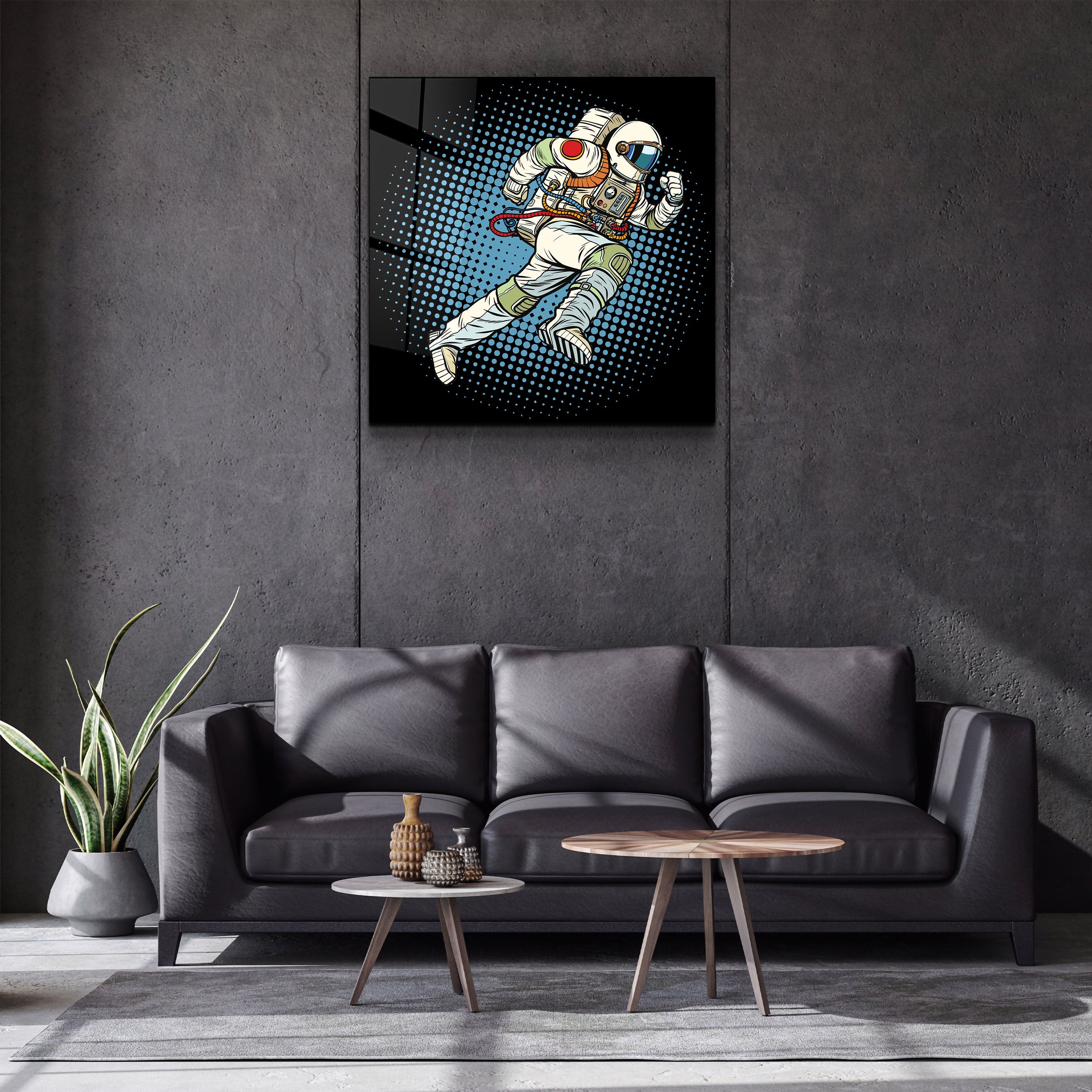 ・„Cartoon-Astronaut“・<tc>Glasbild</tc>