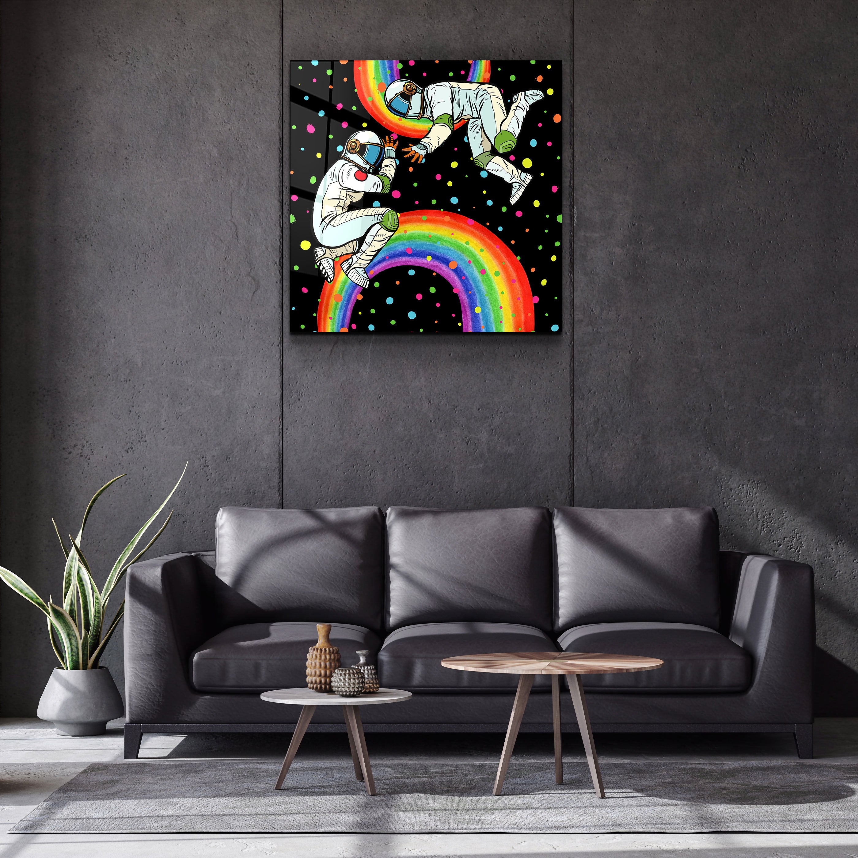 ・„Regenbogenastronauts“・<tc>Glasbild</tc>