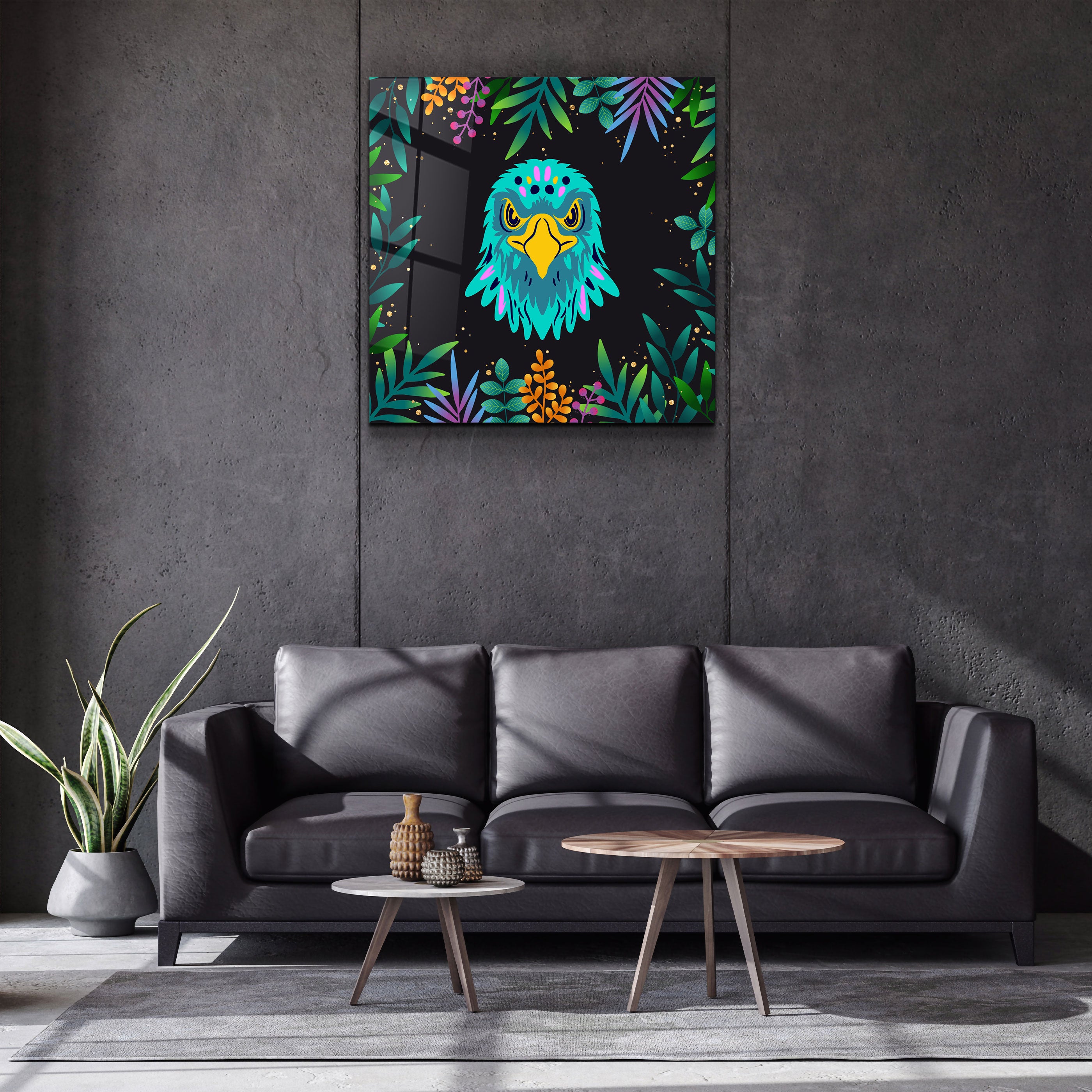 ・"Animal Republic-Eagle"・Art mural en verre de la collection Designers