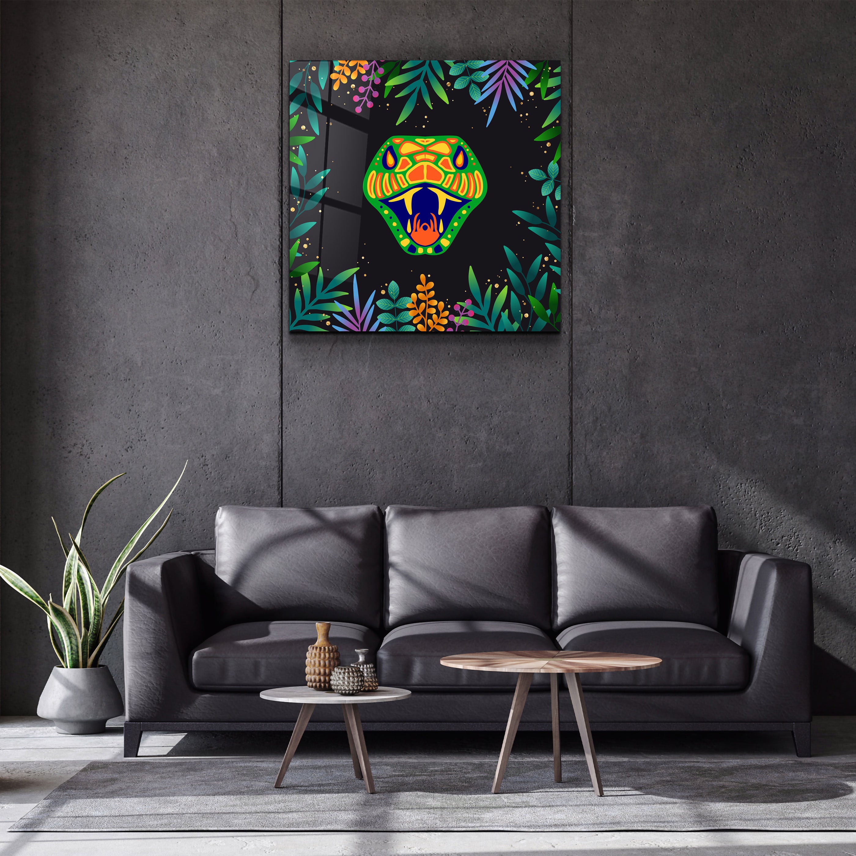 ・"Animal Republic-Serpent"・Art mural en verre de la collection Designers