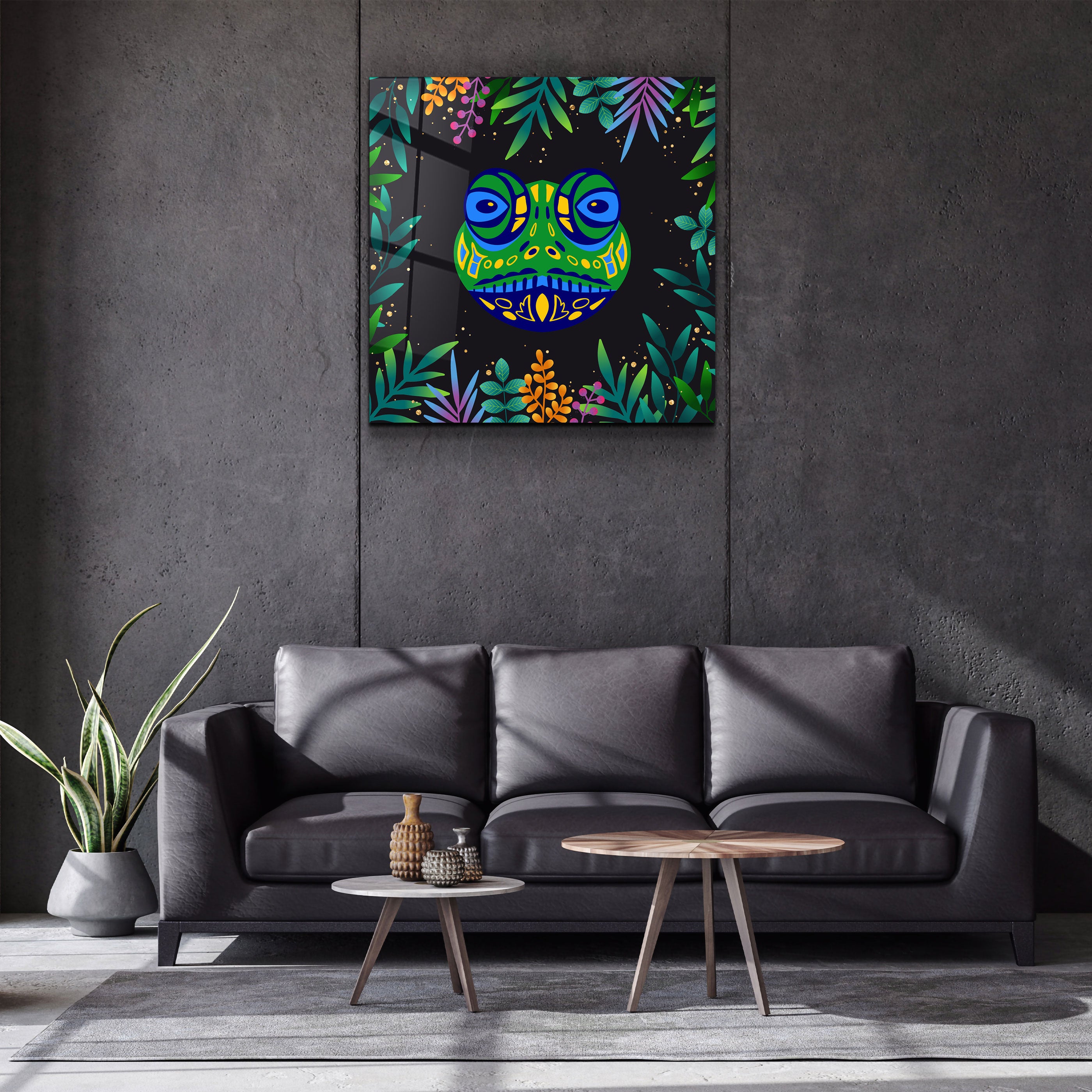 ・"Animal Republic-Grenouille"・Art mural en verre de la collection Designers