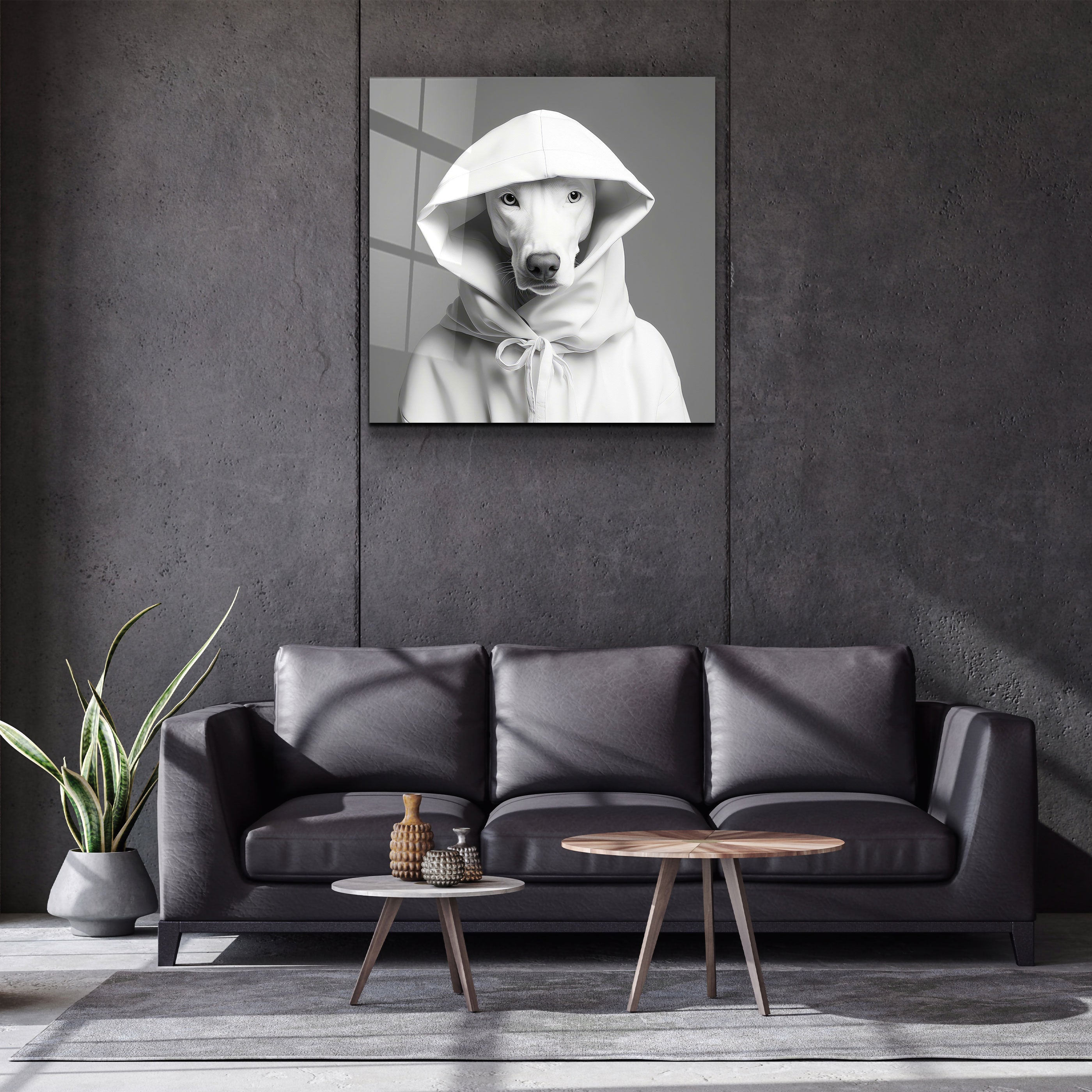 ."Stylish Dogs - V1". Designer's Collection Glass Wall Art