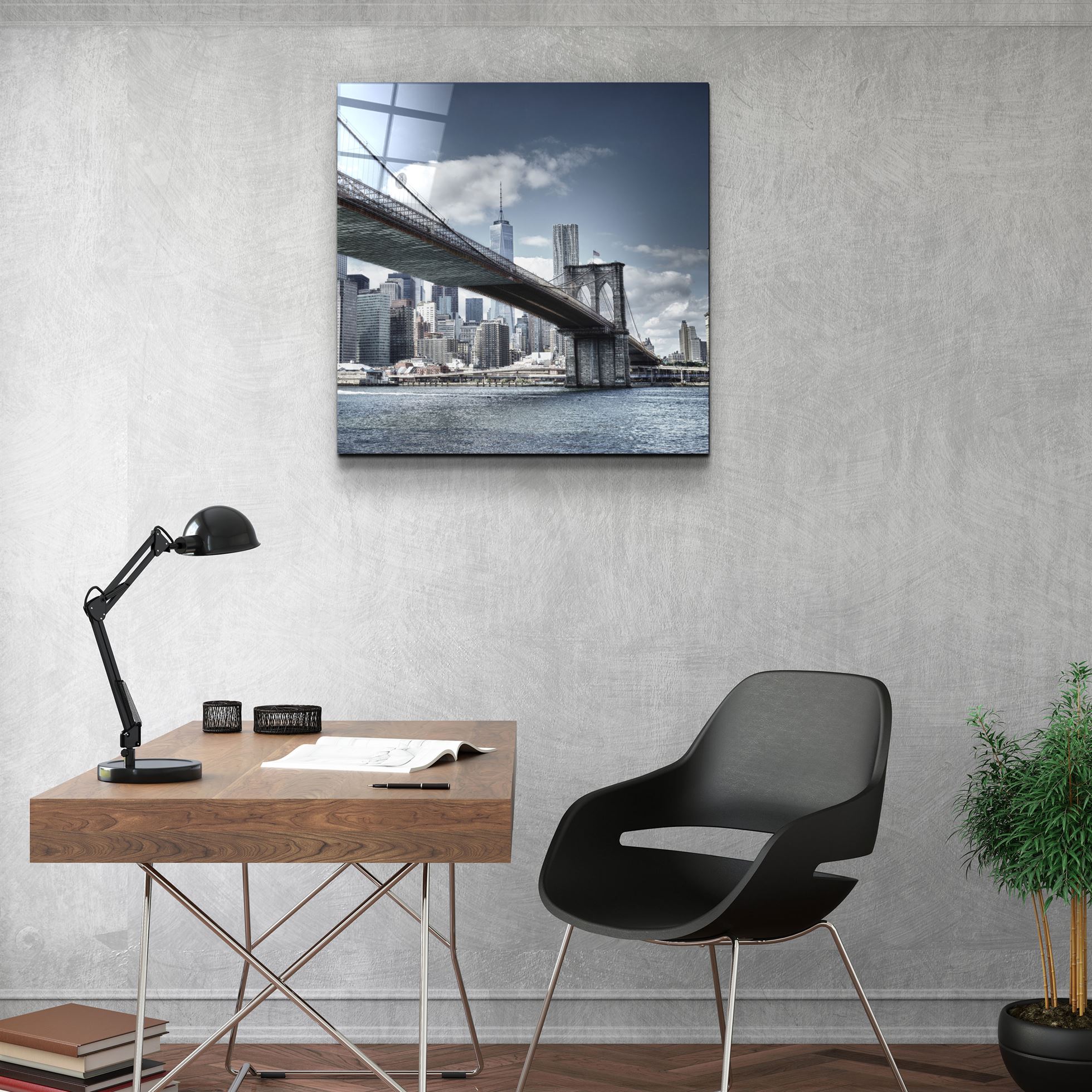 ・„Brooklyn Bridge“・<tc>Glasbild</tc>