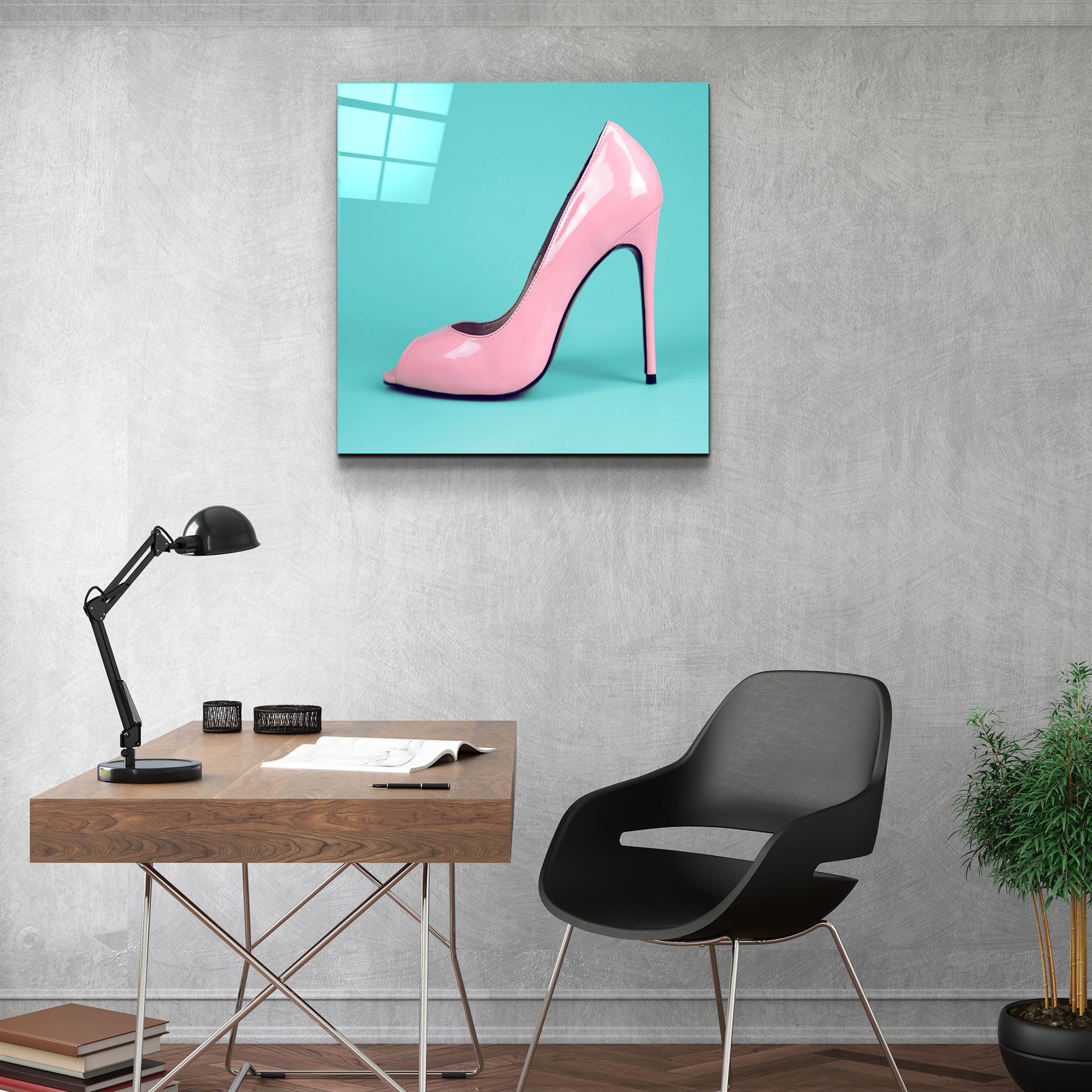 ・"Chaussures à talons"・Art mural en verre