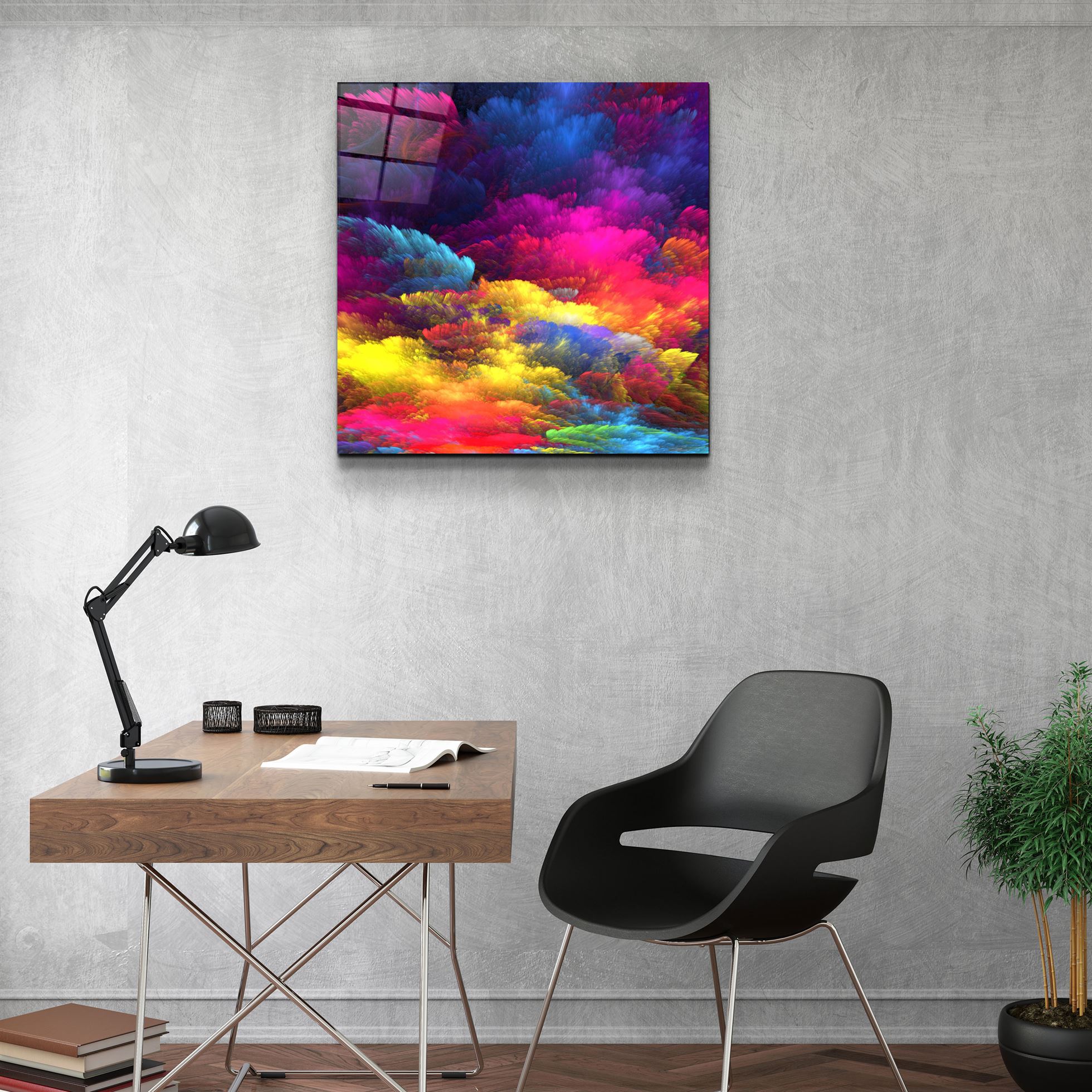 ・"Color Puff"・Art mural en verre