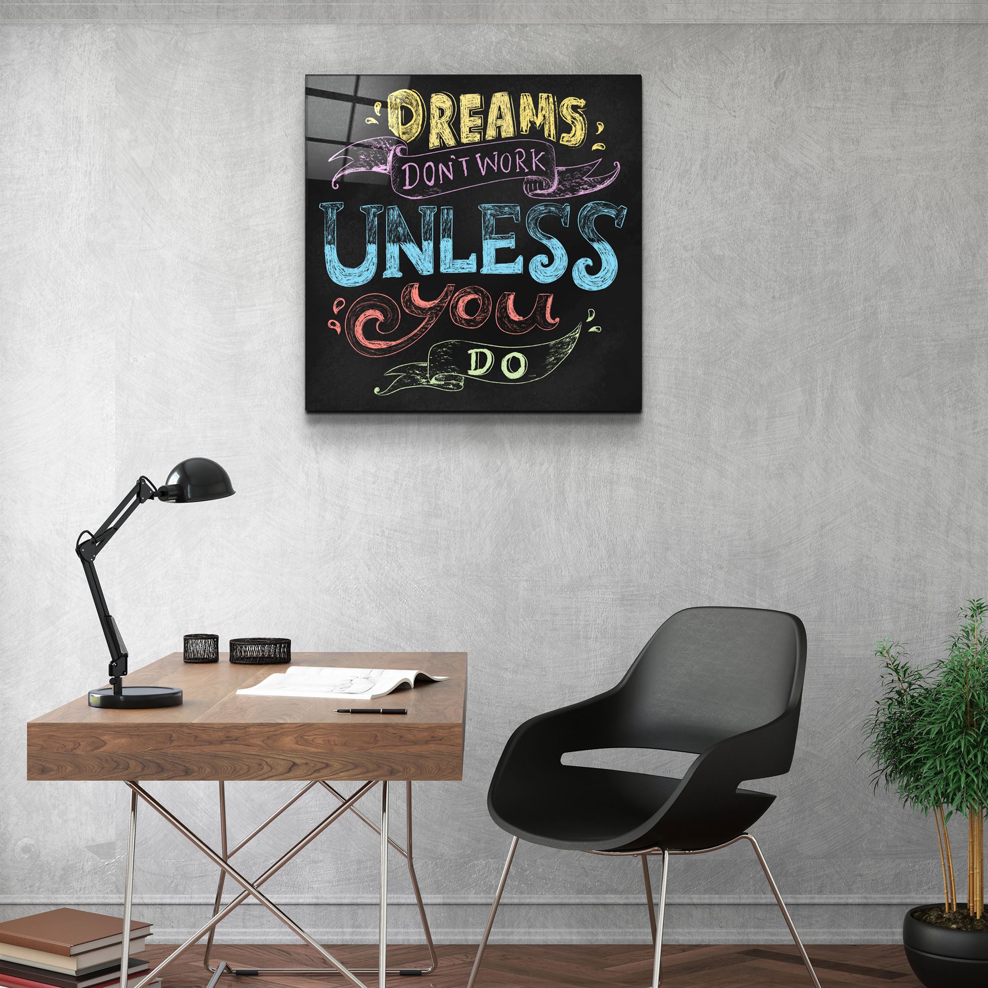 ・"Motto"・Glass Wall Art