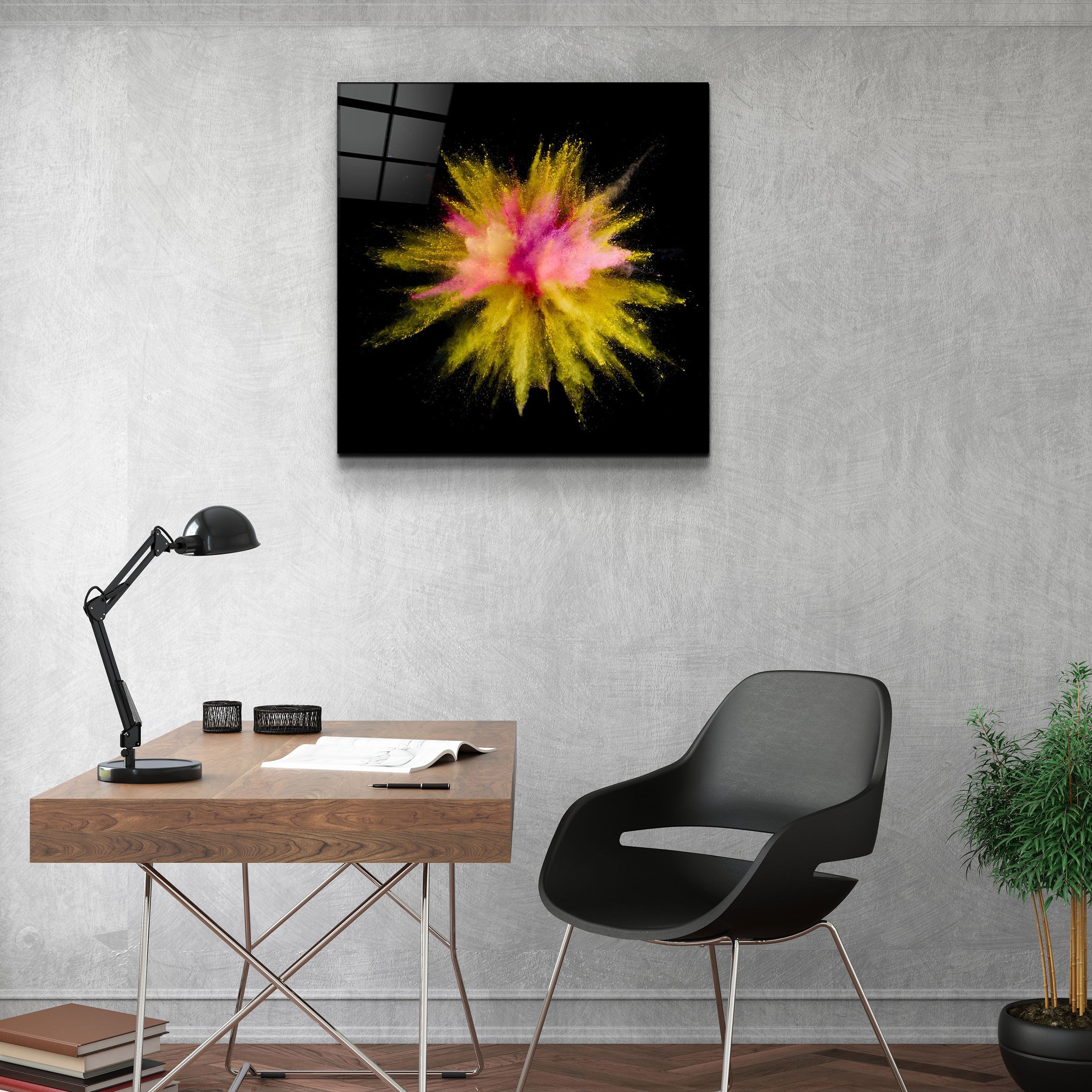 ・"Colorful Explosion V2"・Glass Wall Art