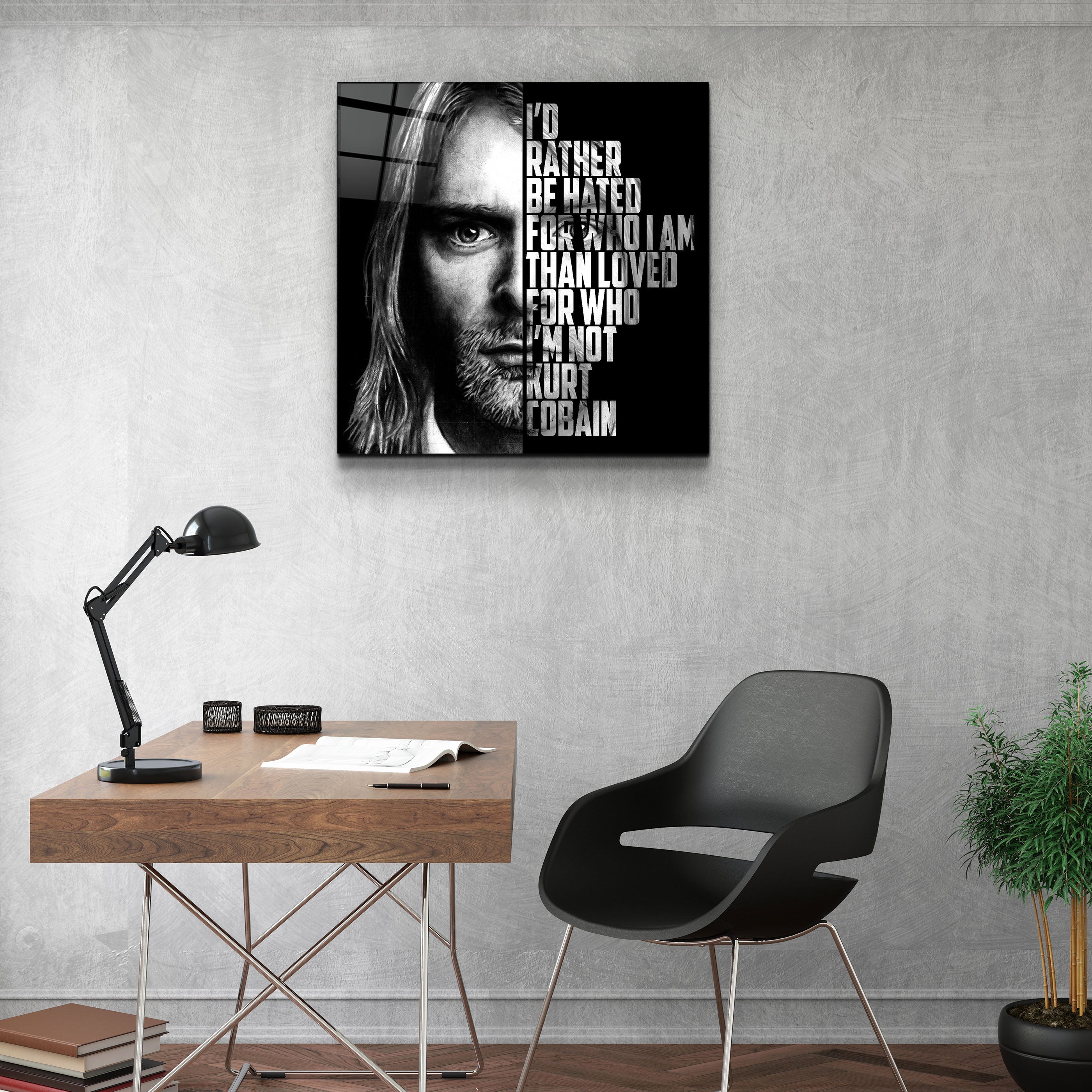 ・„Kurt Cobain“・Designer-Kollektion <tc>Glasbild</tc>