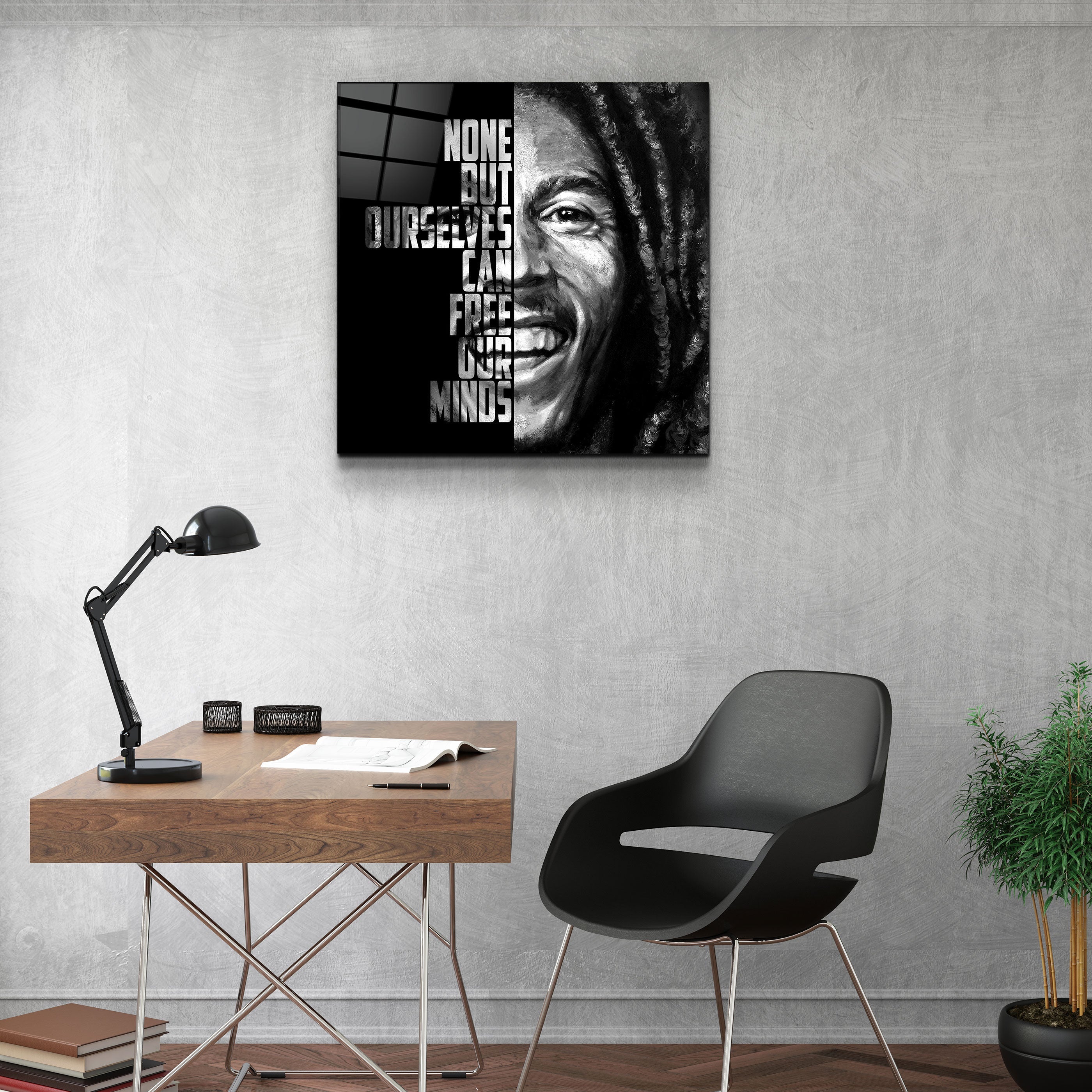 ・"Bob Marley"・Designers Collection Glass Wall Art