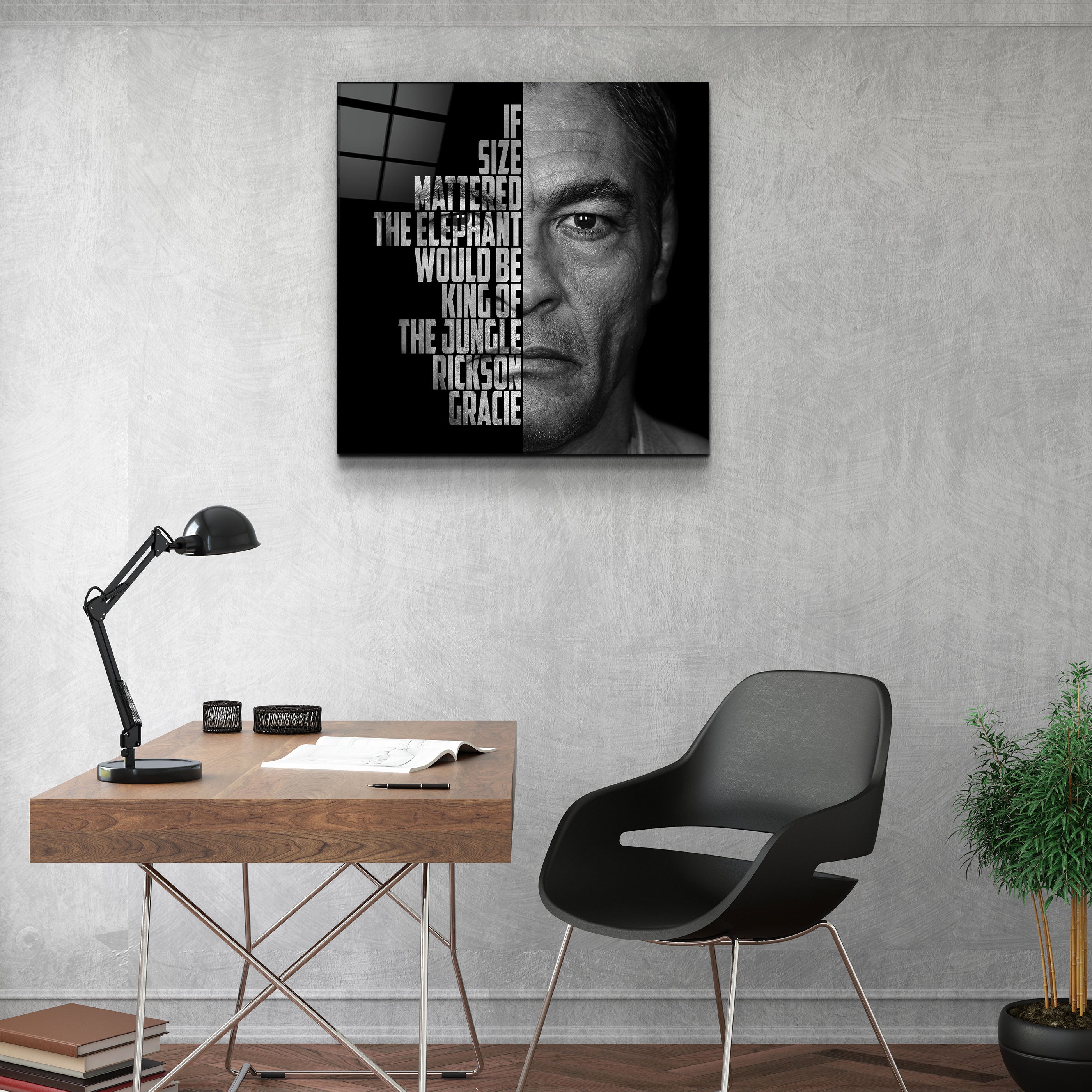 ・"Rickson Gracie"・Glass Wall Art