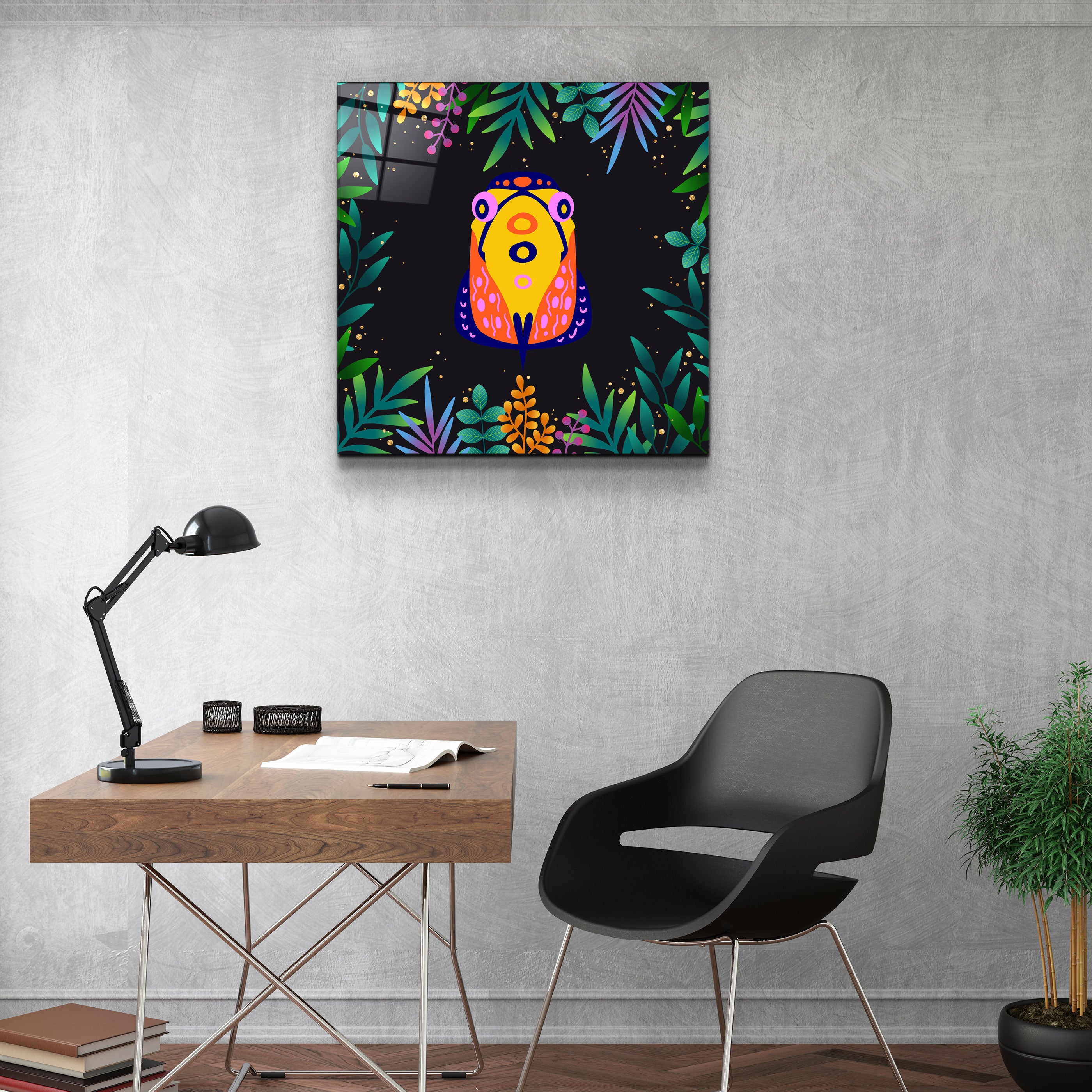 ・"Animal Republic-Toucan"・Art mural en verre de la collection Designers