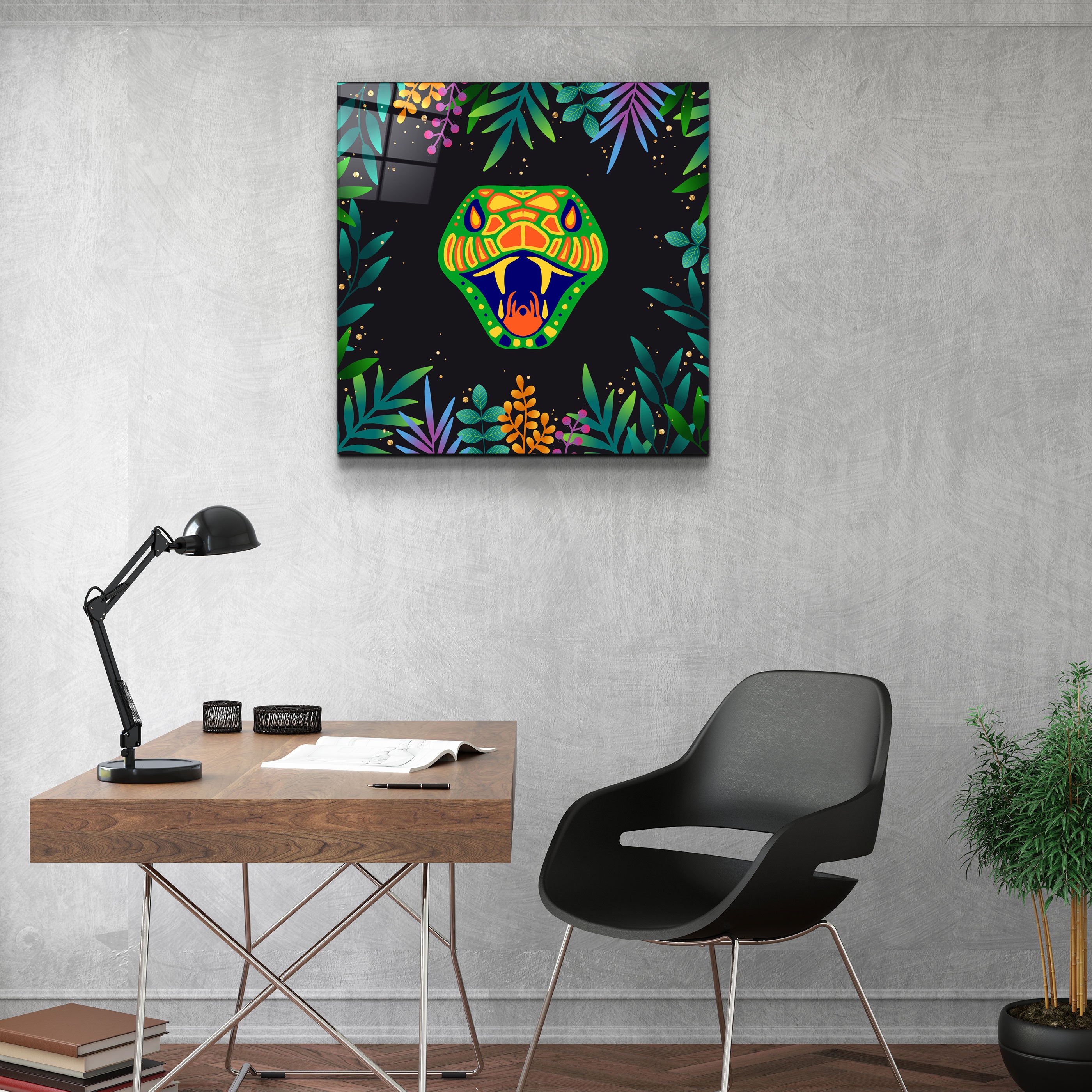 ・"Animal Republic-Serpent"・Art mural en verre de la collection Designers