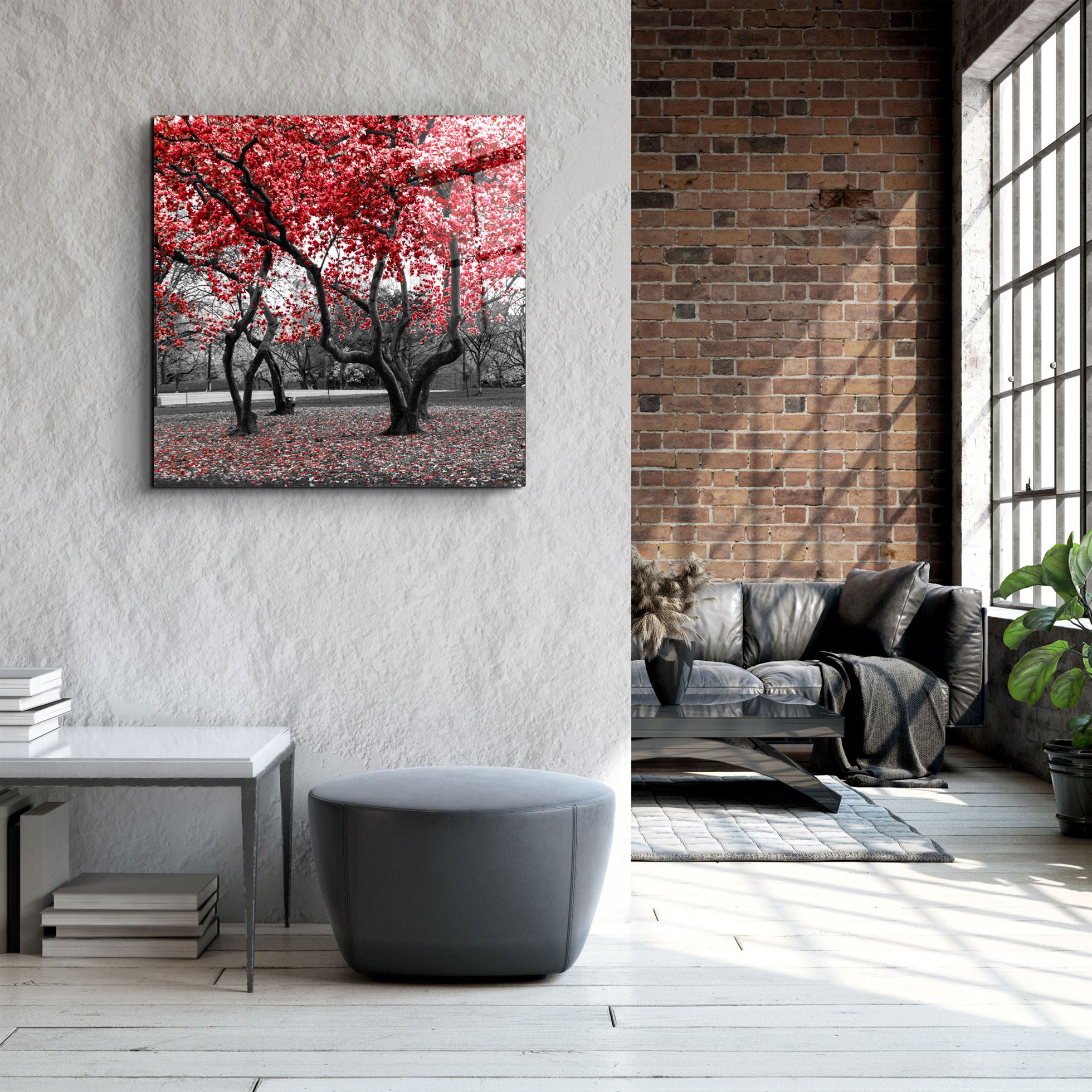 ・"Arbre rouge"・Art mural en verre