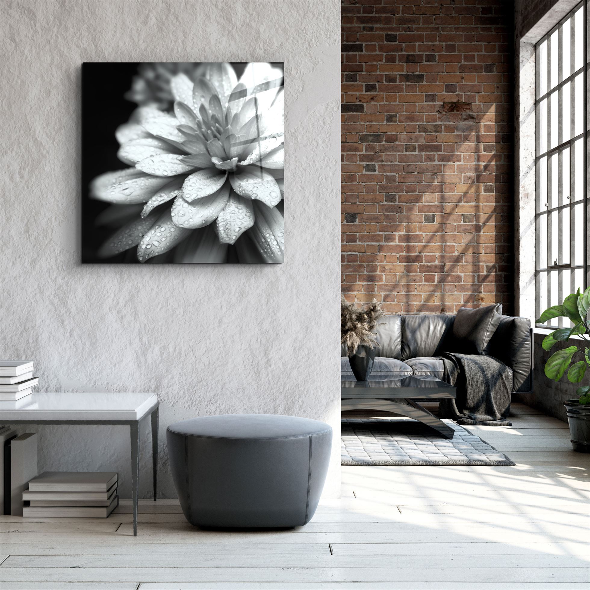 ・"Fleur"・Art mural en verre