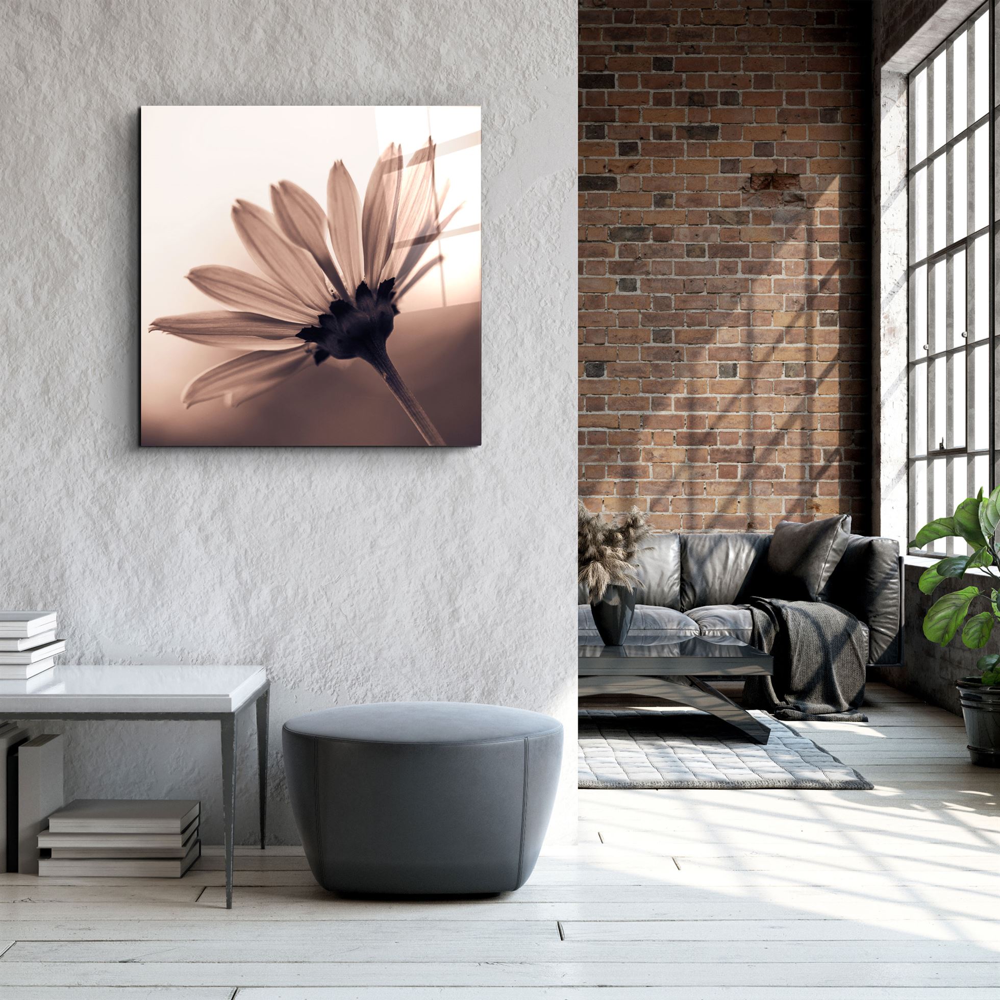 ・"Fleur"・Art mural en verre