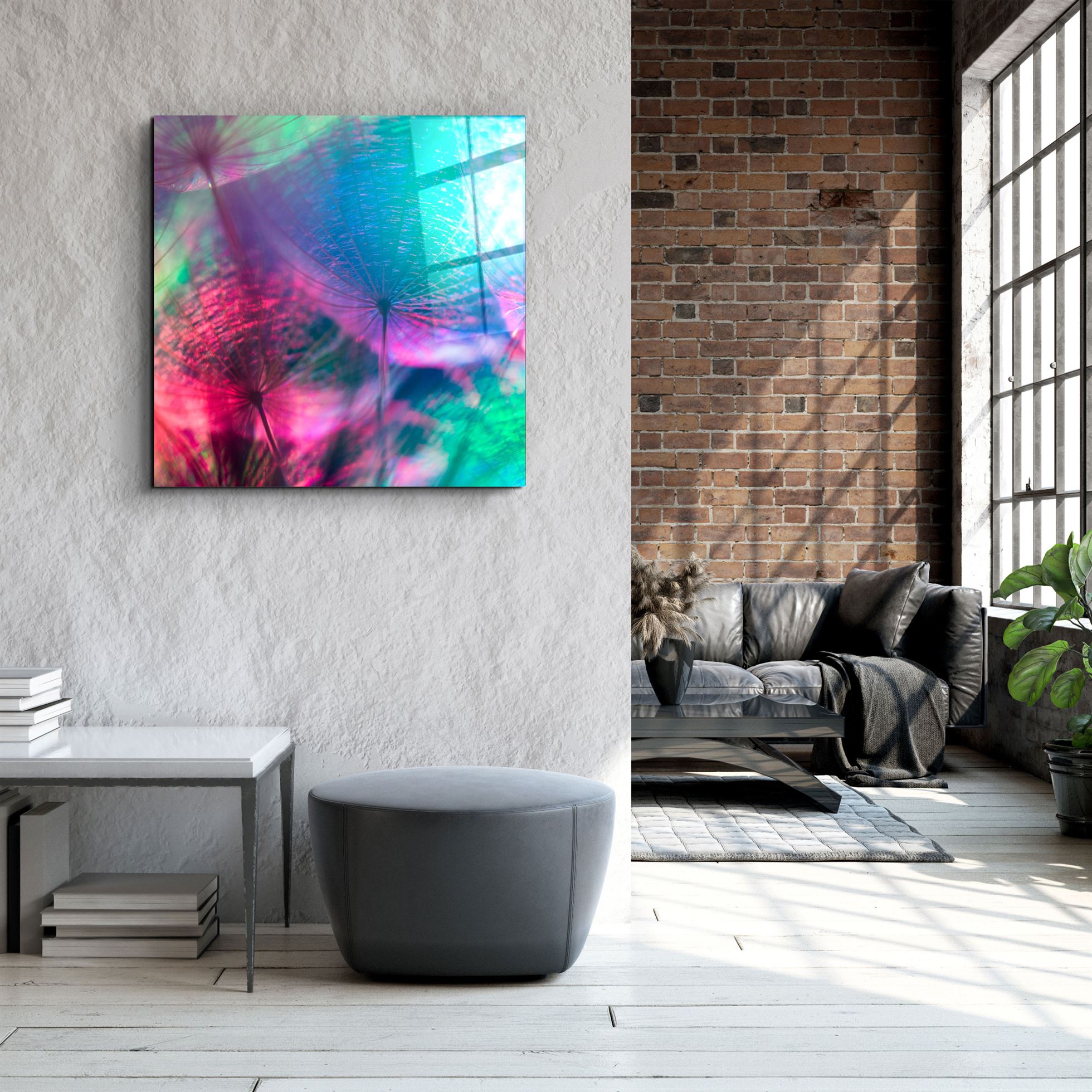 ・"Dandelion"・Glass Wall Art