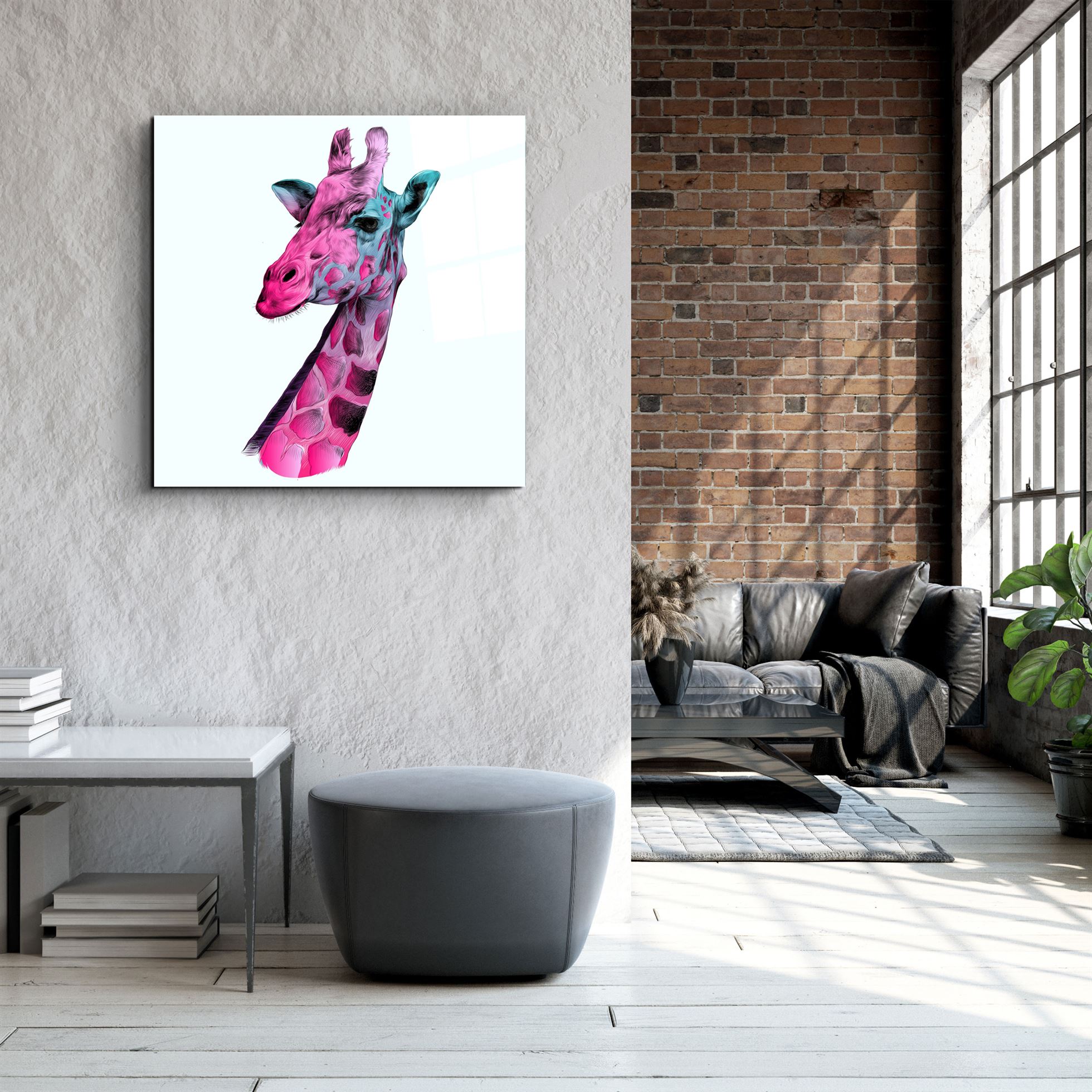 ・"Giraffe"・Glass Wall Art