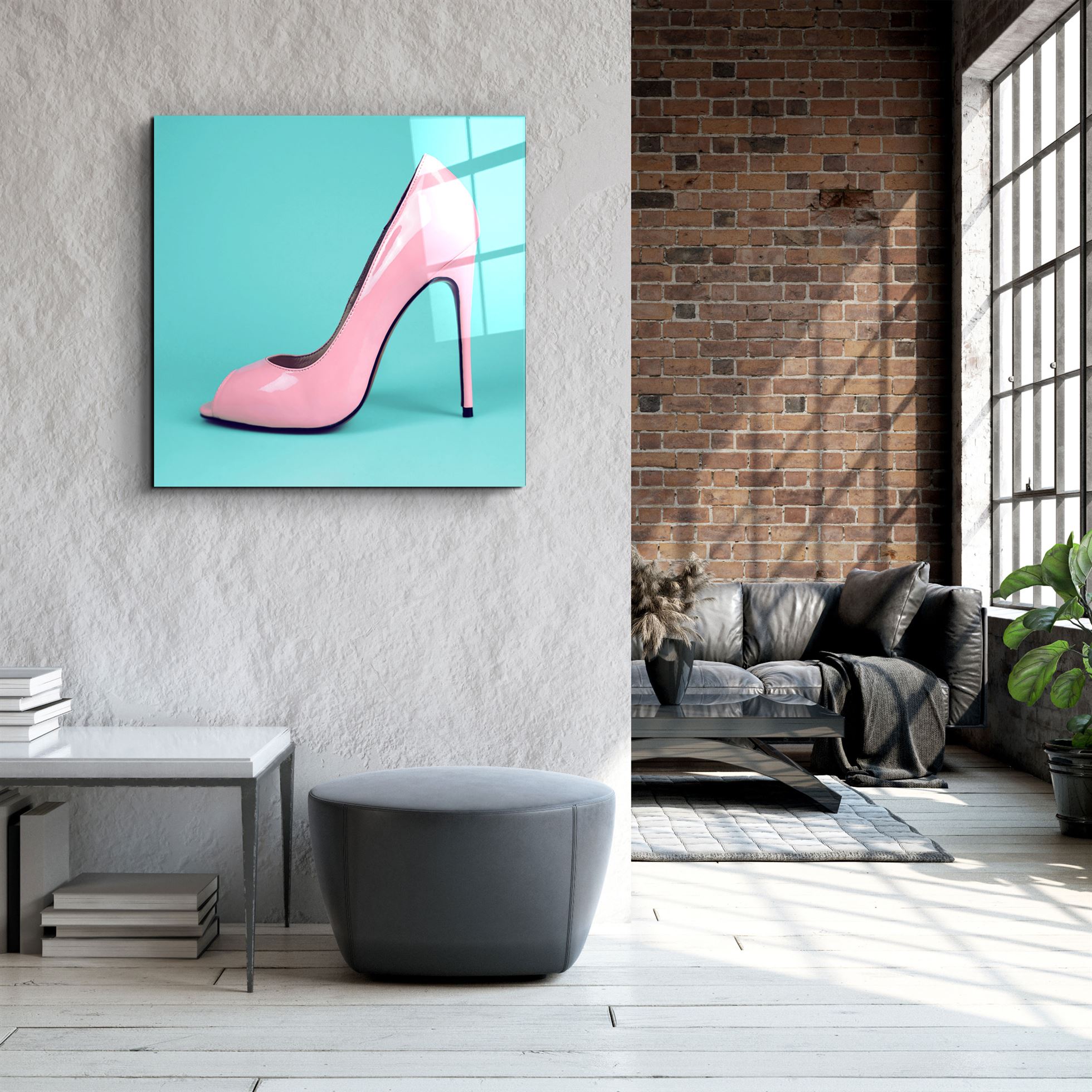 ・"Chaussures à talons"・Art mural en verre