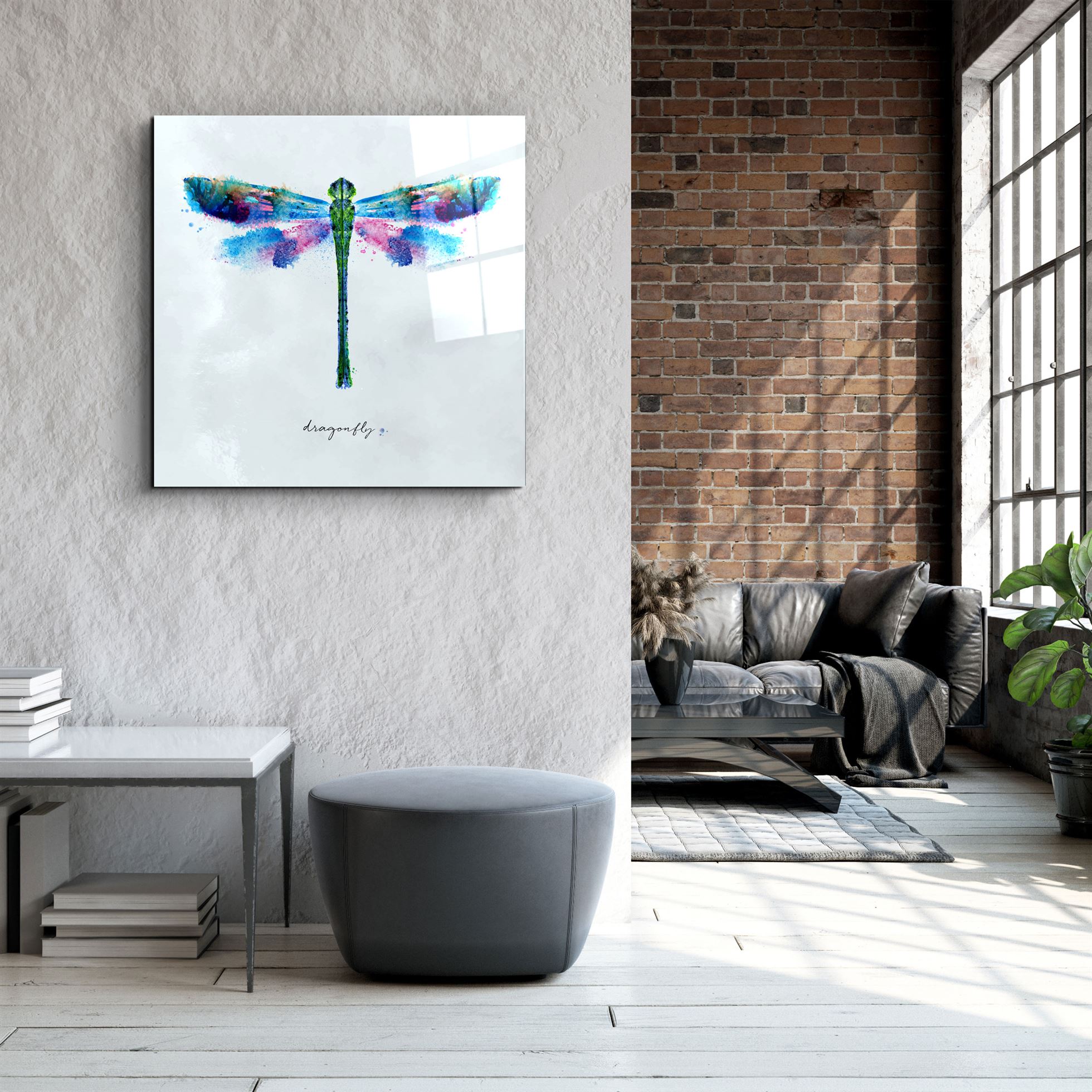 ・"Dragonfly"・Glass Wall Art