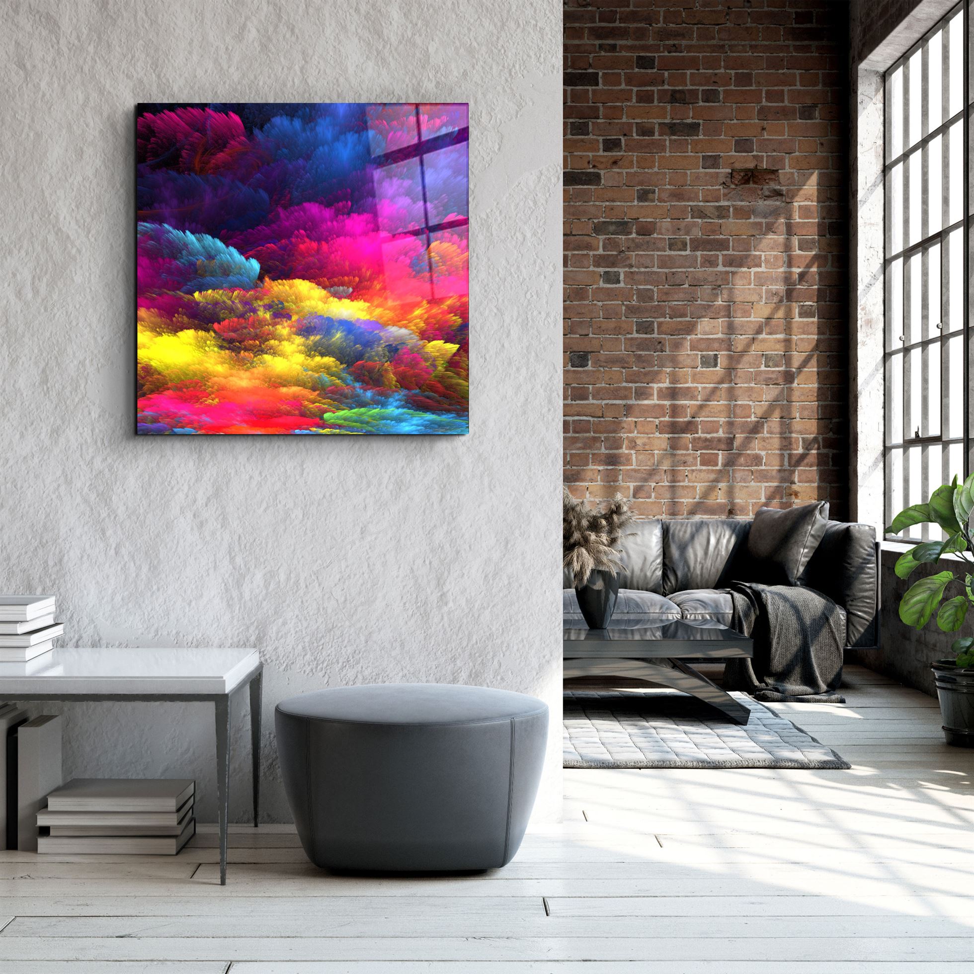 ・"Color Puff"・Art mural en verre