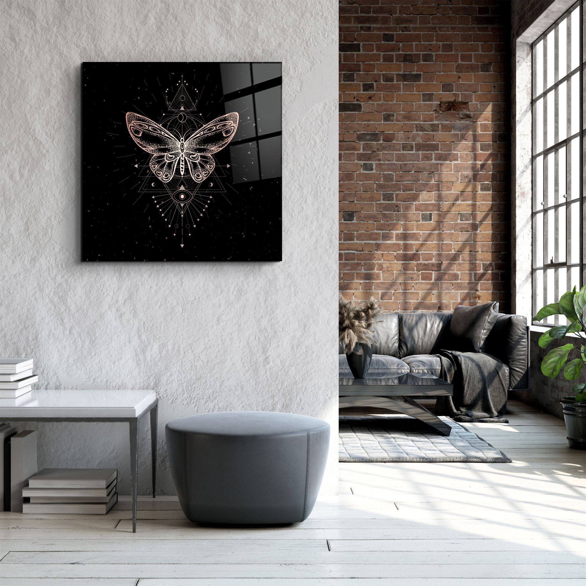 ・"Panneaux papillon"・Art mural en verre