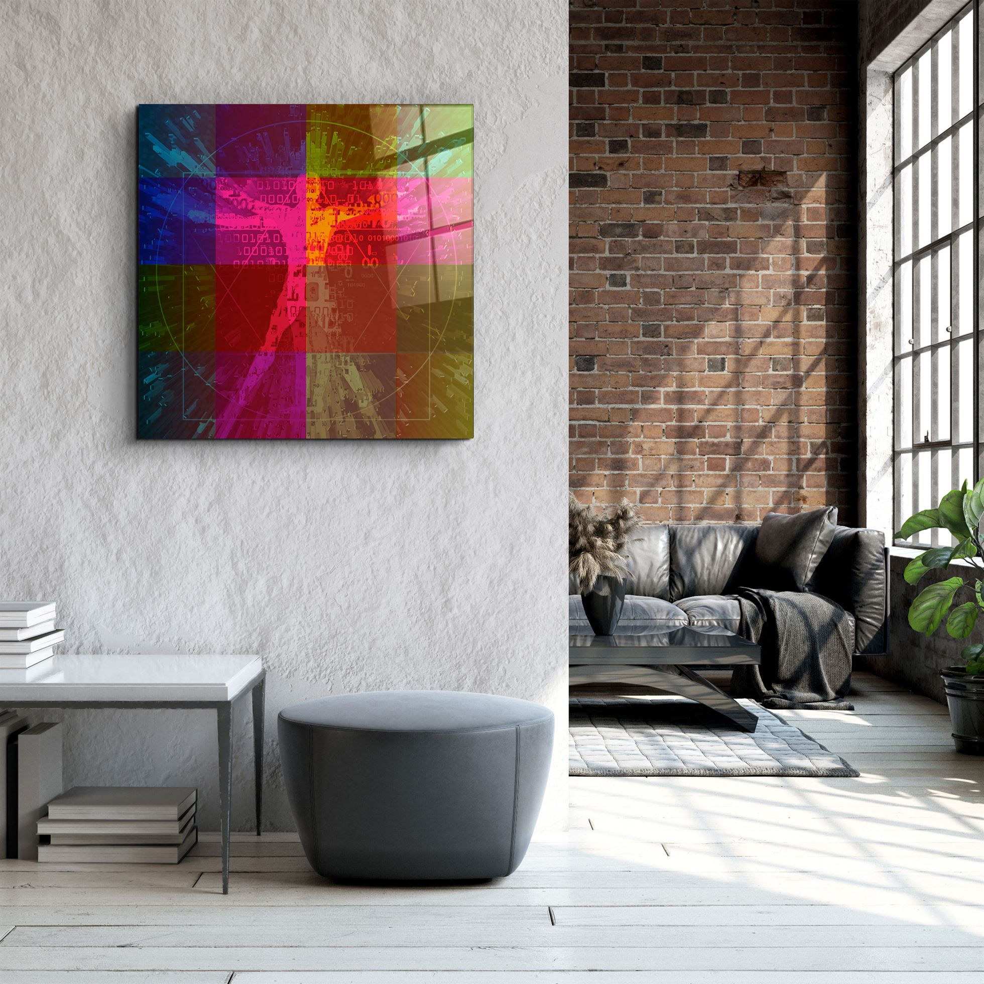 ・"Absctract Colors"・Glass Wall Art