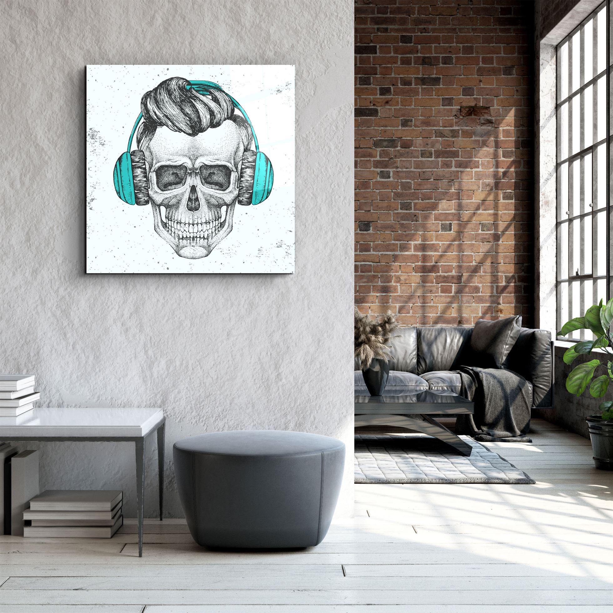 ・"Skulla3"・Glass Wall Art