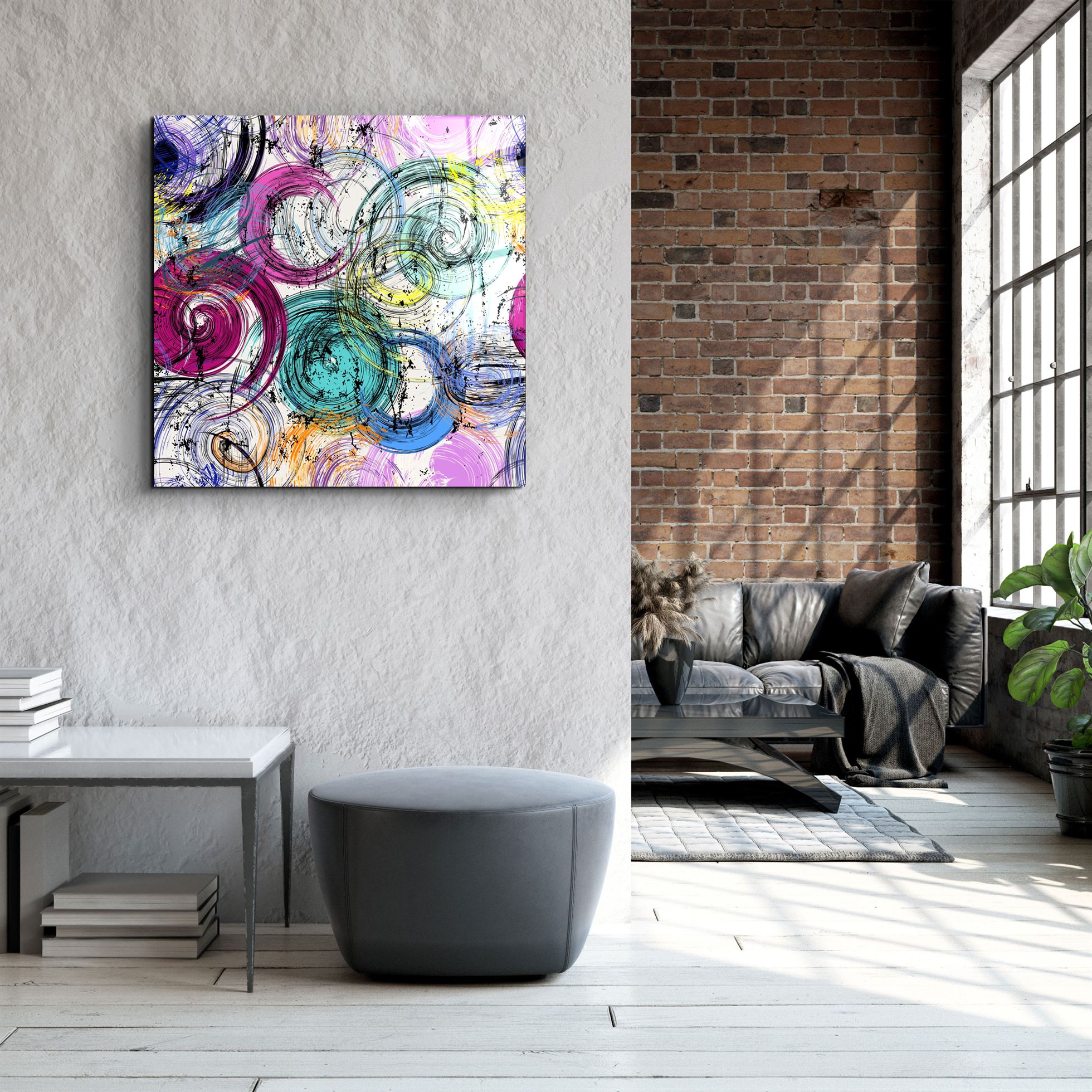 ・"Absctract Colors"・Glass Wall Art