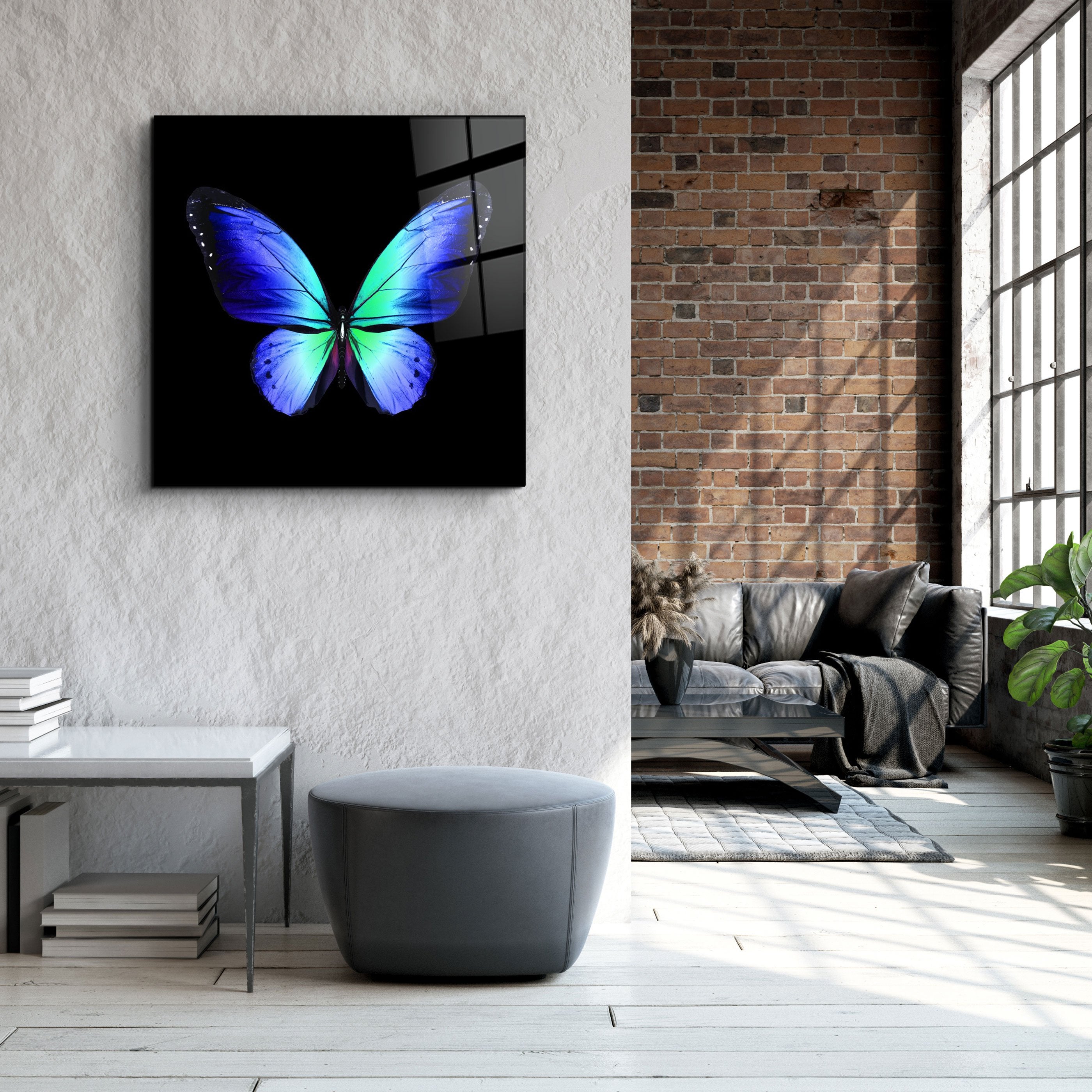 ・"Papillon"・Art mural en verre