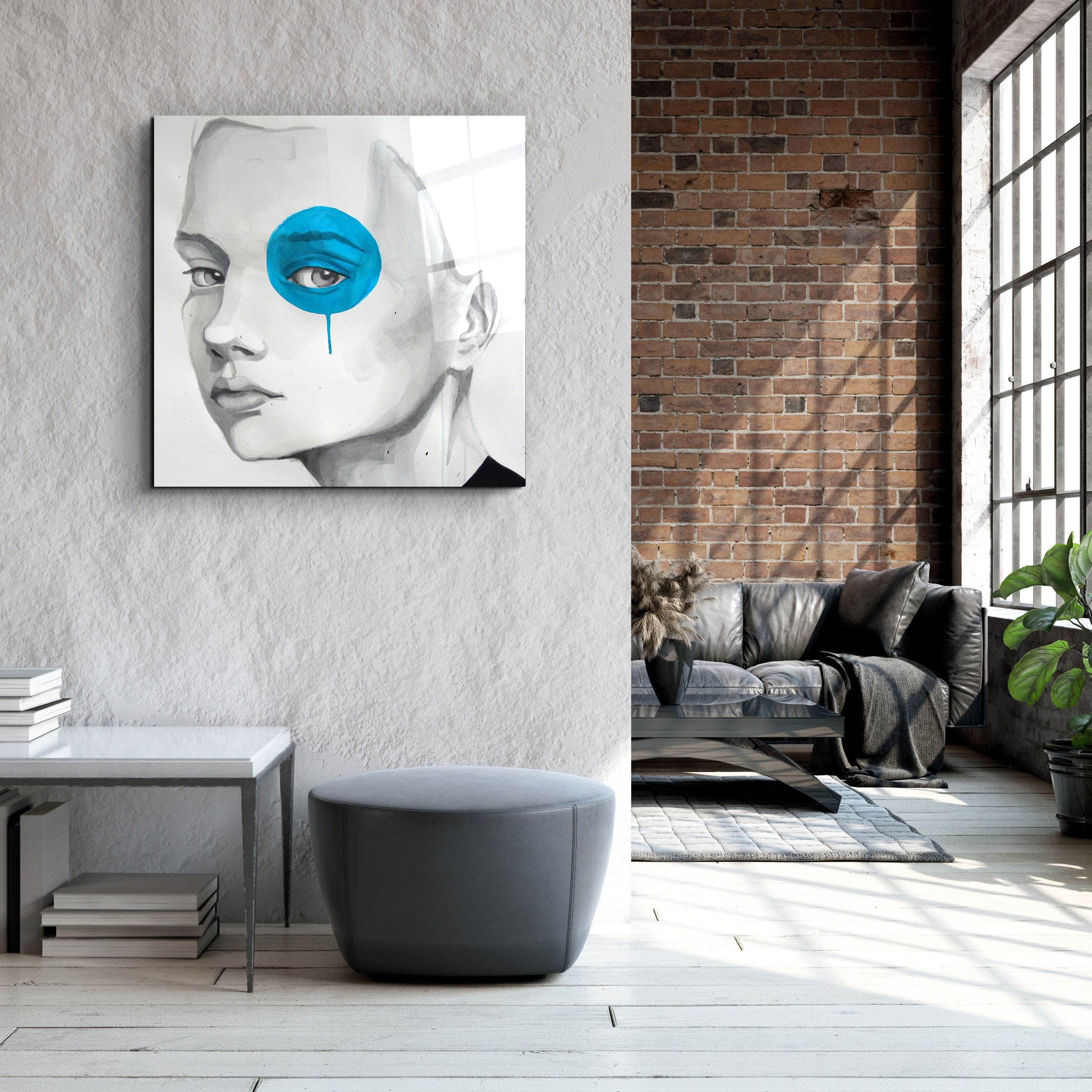 ・"Blue Eye"・Glass Wall Art