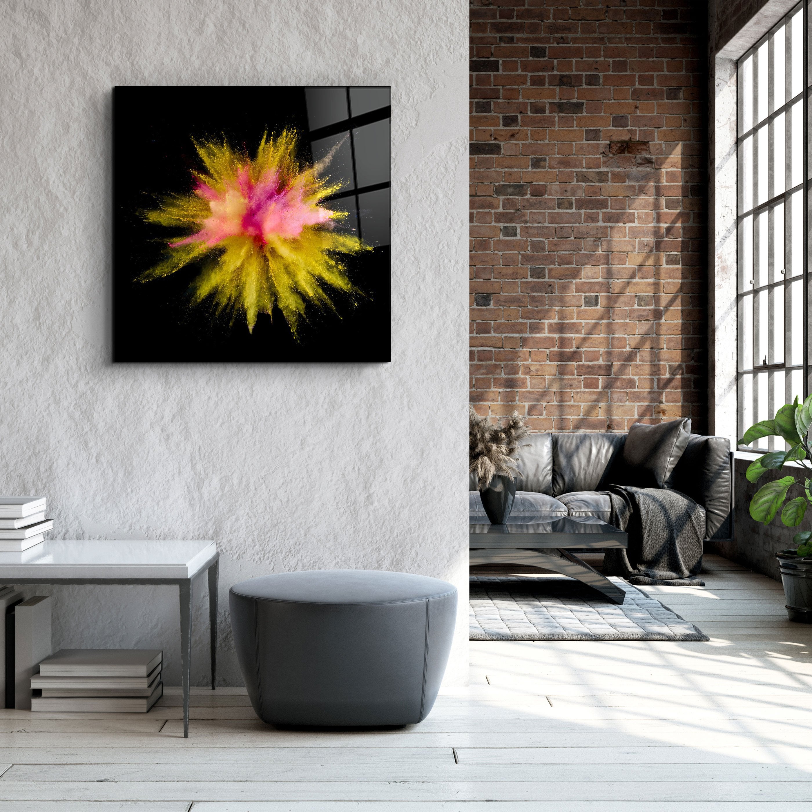 ・"Colorful Explosion V2"・Glass Wall Art