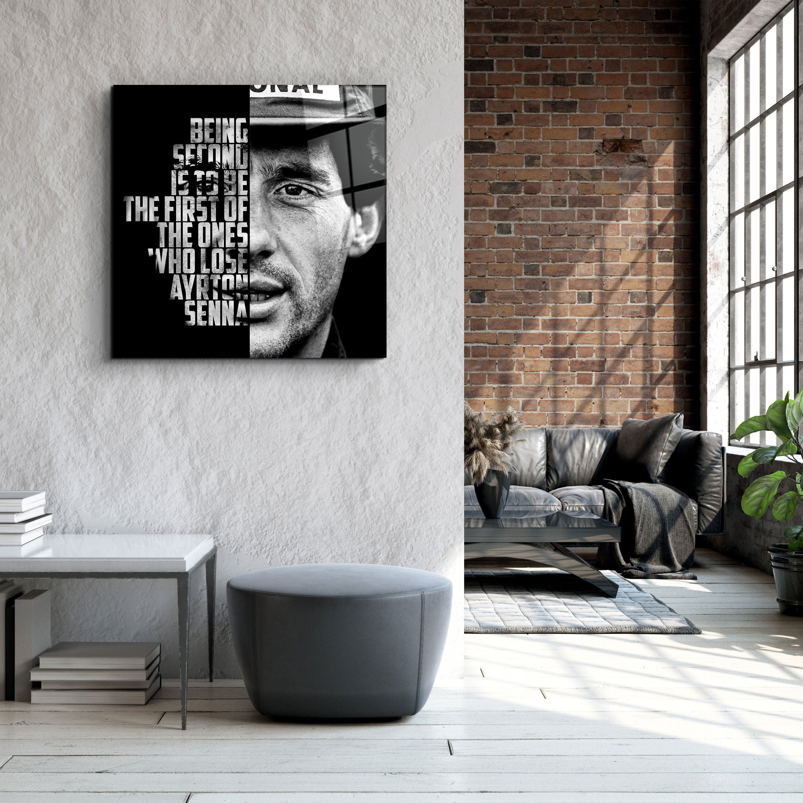 ・"Ayrton Senna"・Art mural en verre de la collection Designers