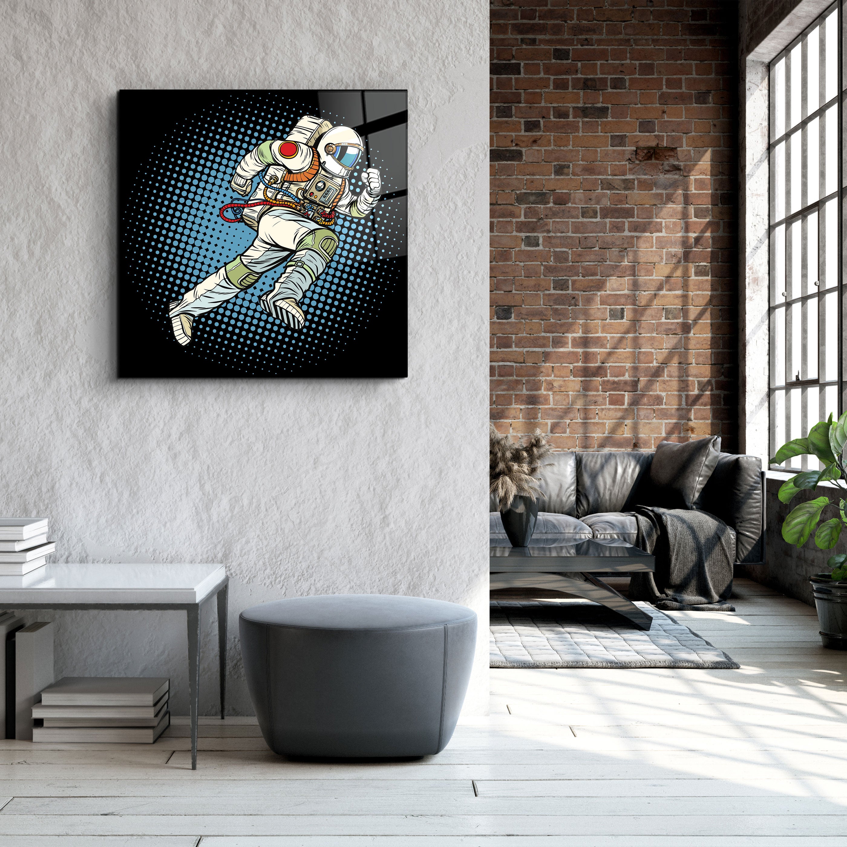 ・„Cartoon-Astronaut“・<tc>Glasbild</tc>