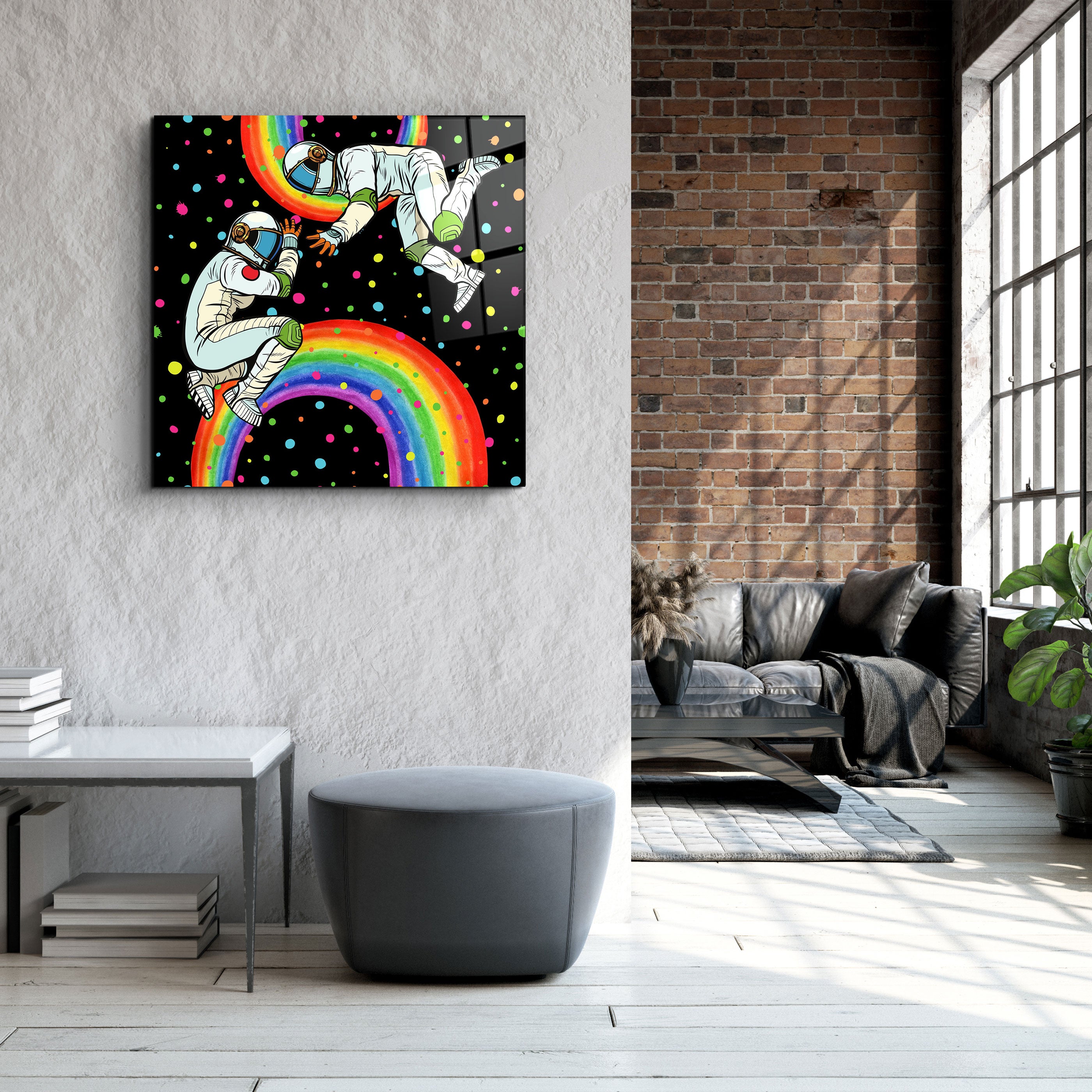 ・„Regenbogenastronauts“・<tc>Glasbild</tc>