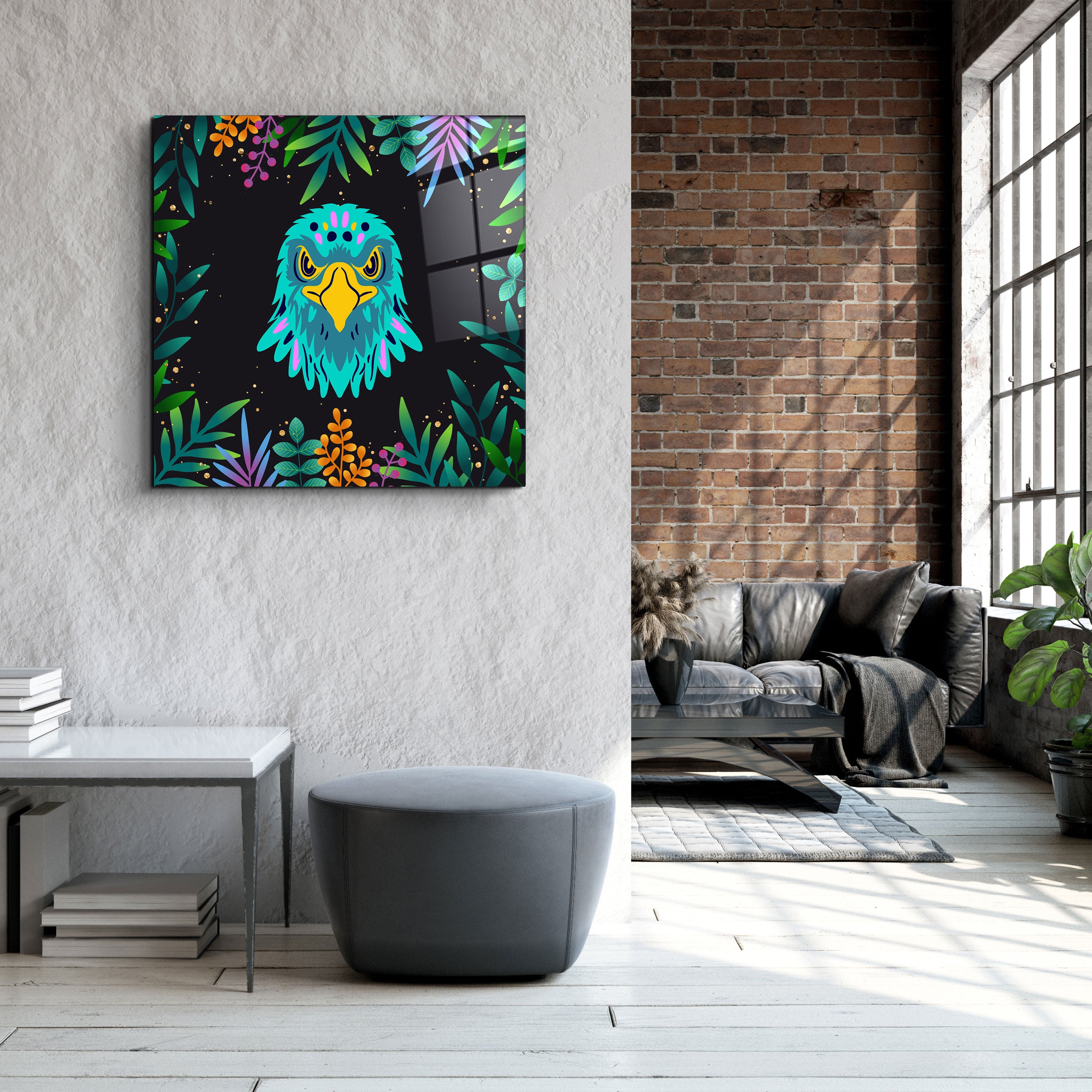 ・"Animal Republic-Eagle"・Art mural en verre de la collection Designers