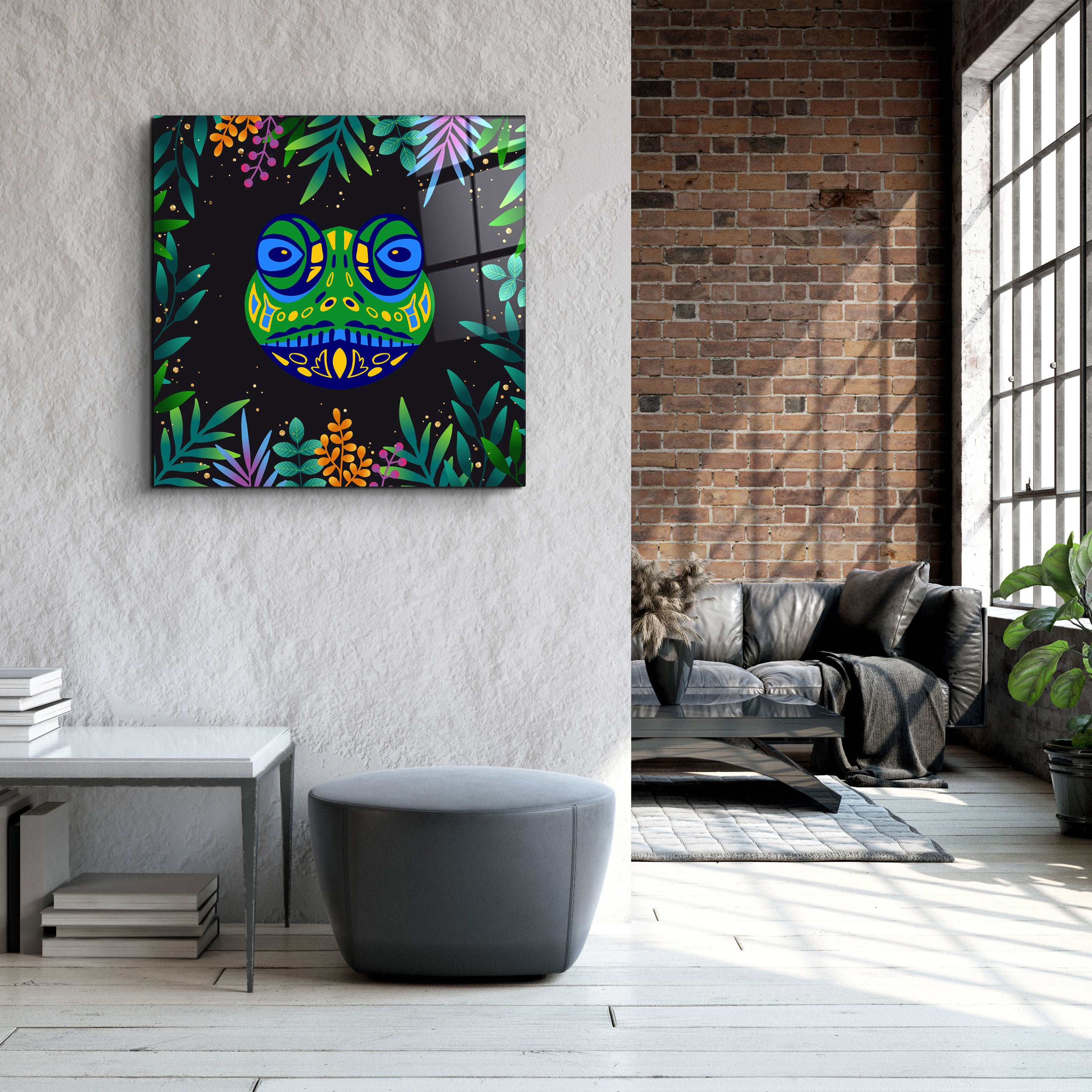 ・"Animal Republic-Grenouille"・Art mural en verre de la collection Designers